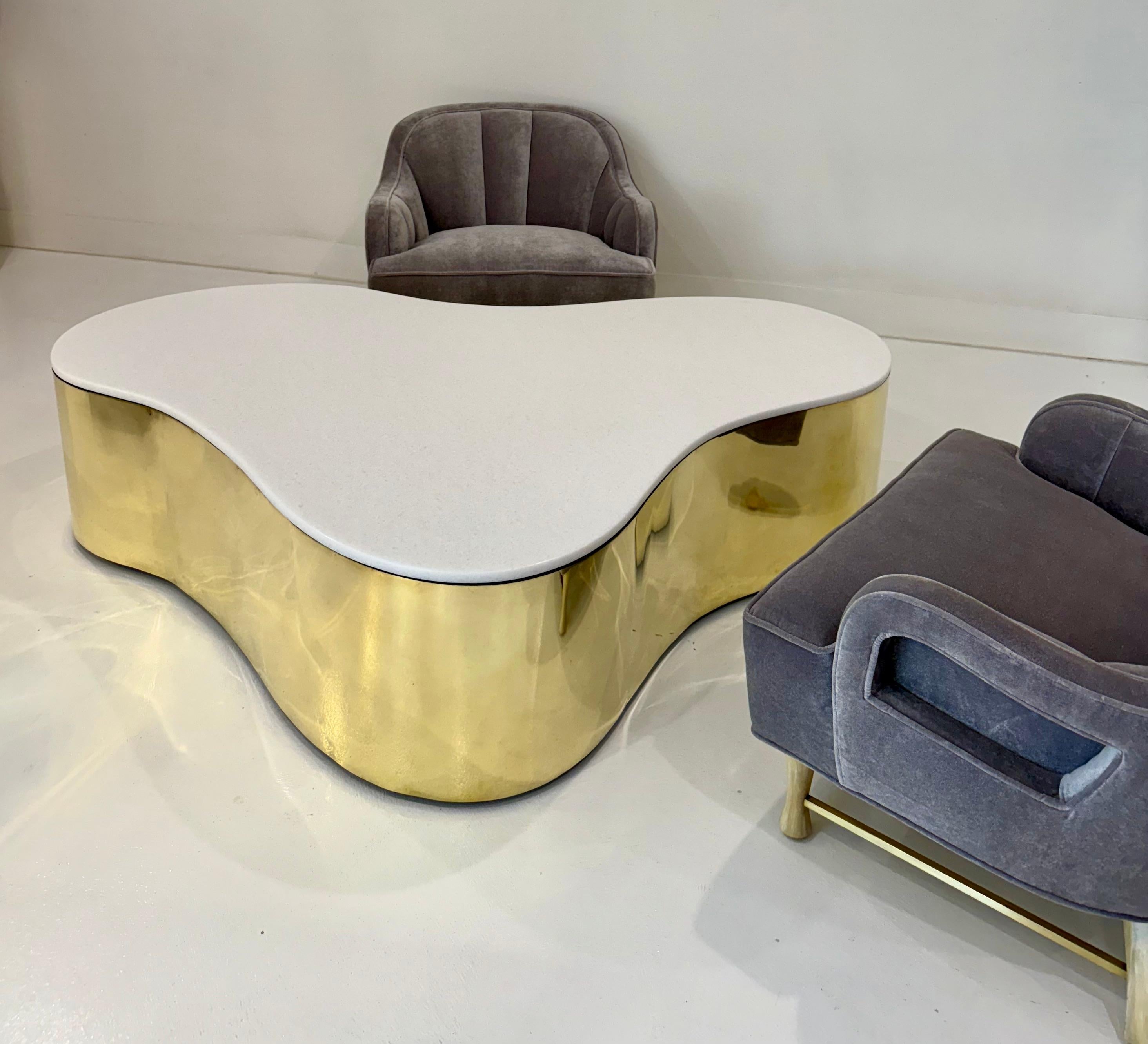 Custom Size Karl Springer Free Form Coffee Table im Angebot 2