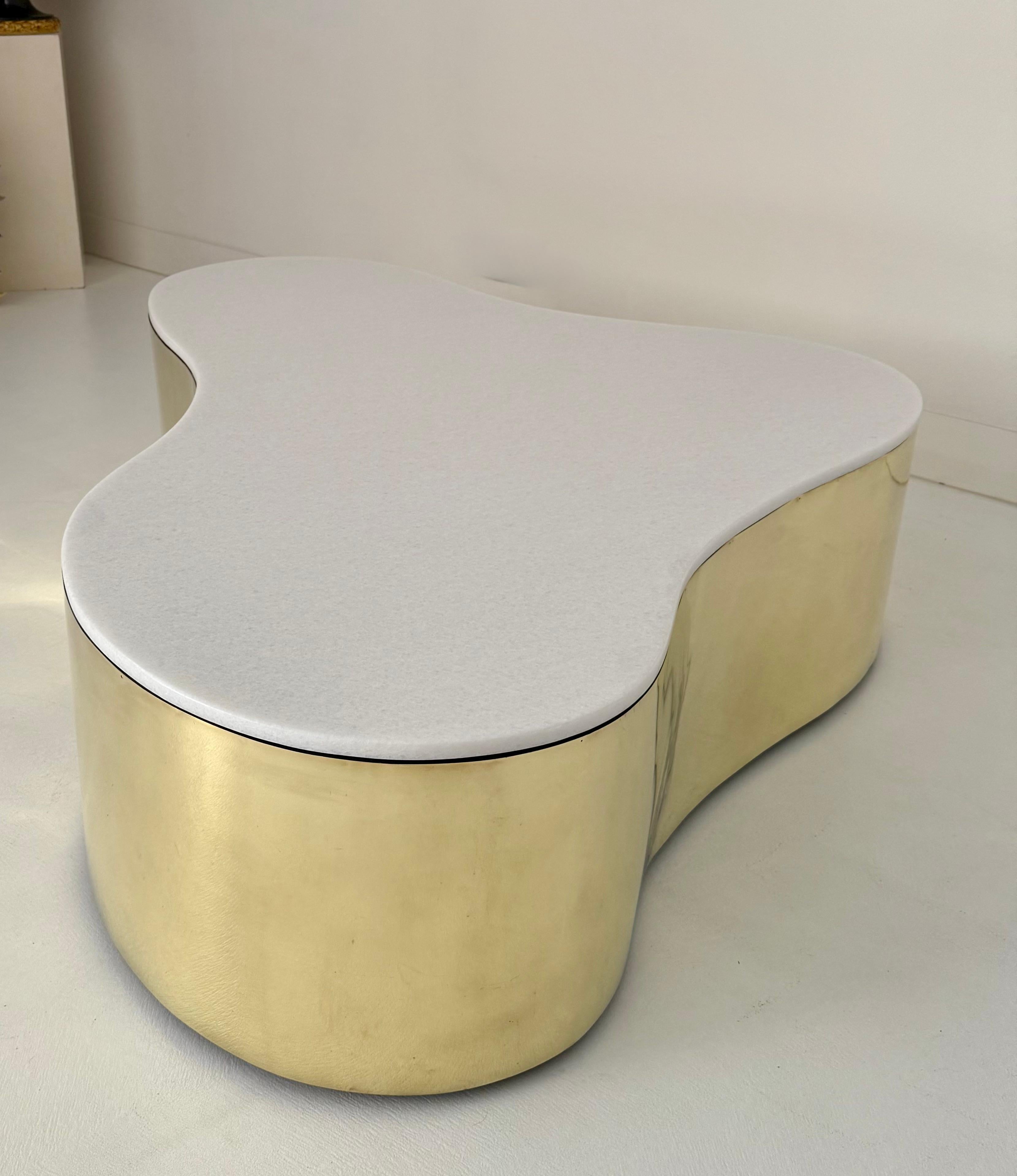 Custom Size Karl Springer Free Form Coffee Table (Moderne der Mitte des Jahrhunderts) im Angebot