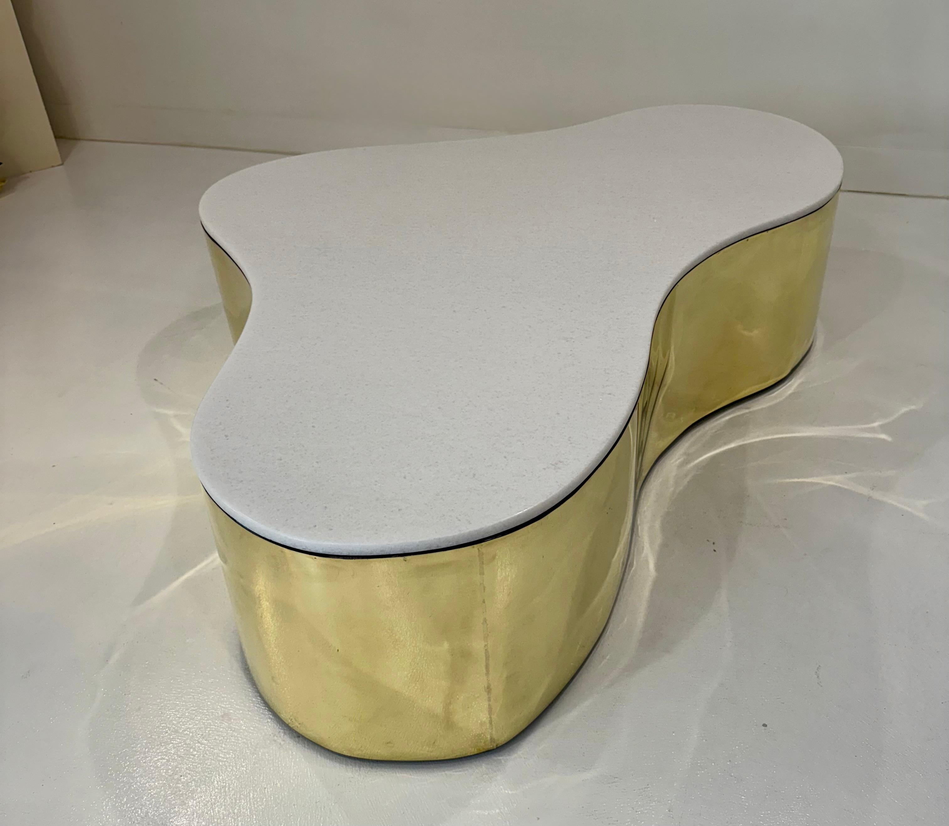 Custom Size Karl Springer Free Form Coffee Table (Ende des 20. Jahrhunderts) im Angebot