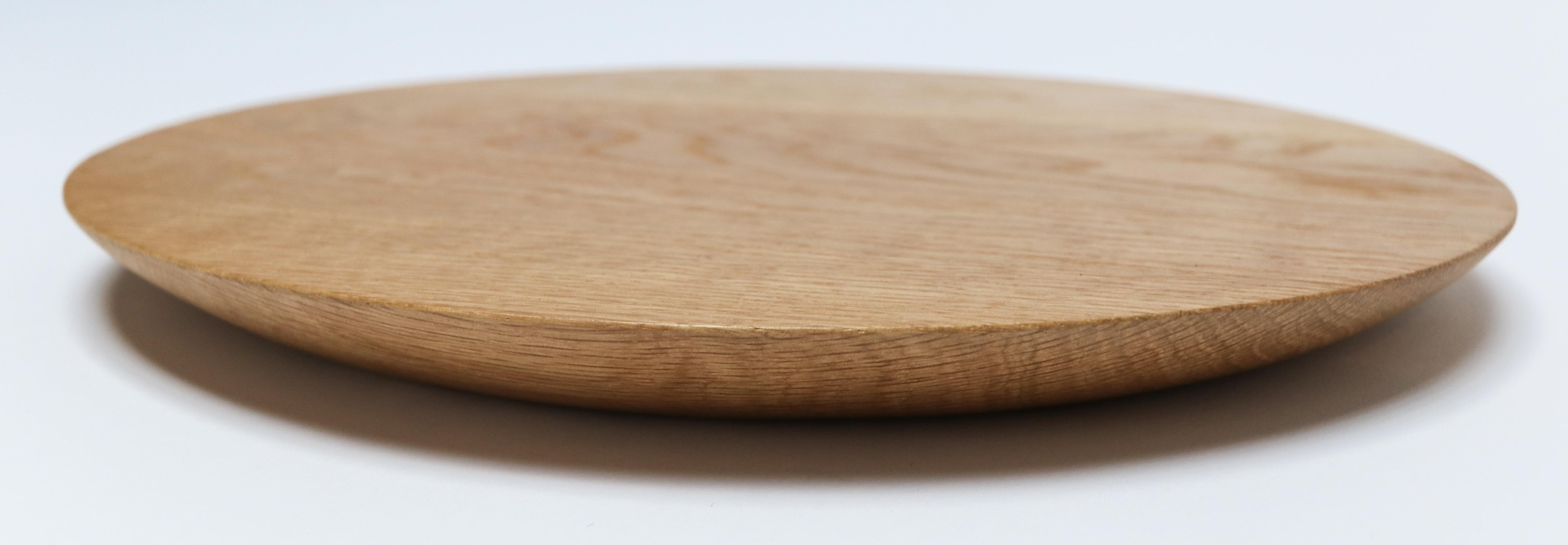 American Custom Small Round Serving Board in Oak by Adesso Imports