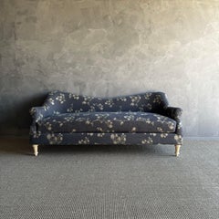 Custom Sofa in Wabi Sabi Linen Roses Créme French Linen