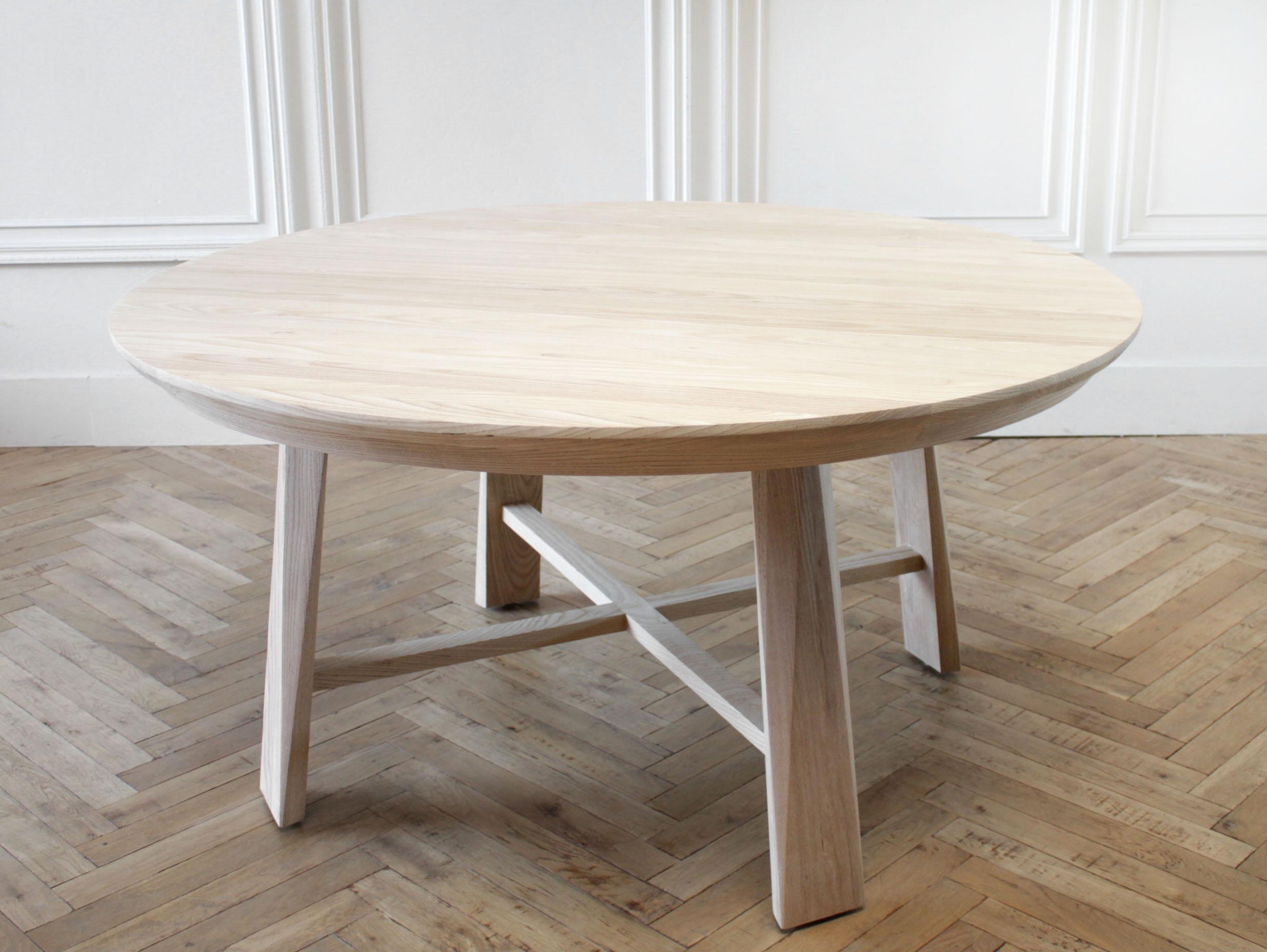 round white oak dining table