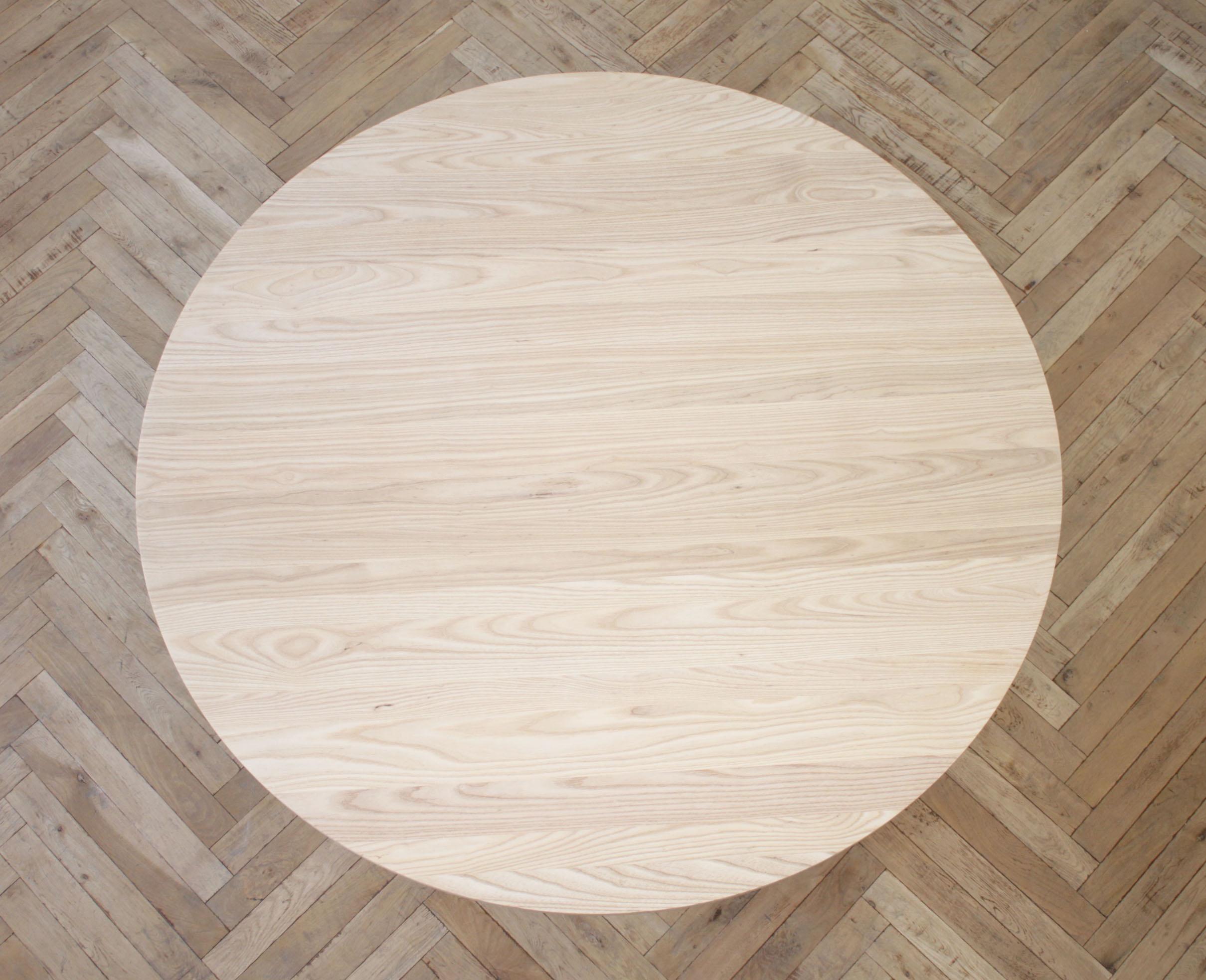 white oak round table