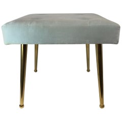 Custom Square Brass Pointe Leg Bench or Stool