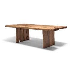 Custom Square Reclaimed Elm Dining Table