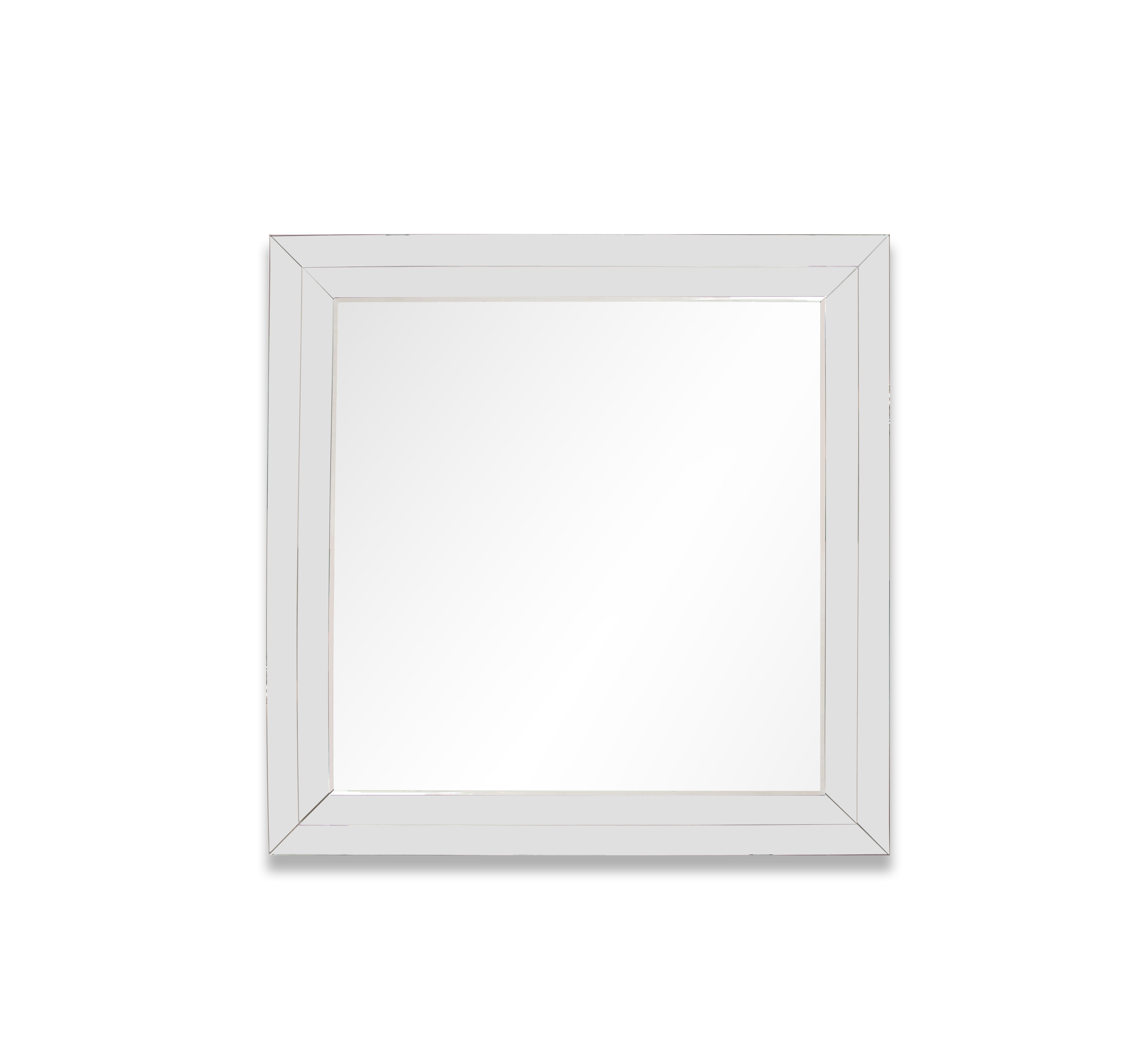Chic and modern square stacked mirror, designed by Venfield. Mirrored on all sides, and 1/4