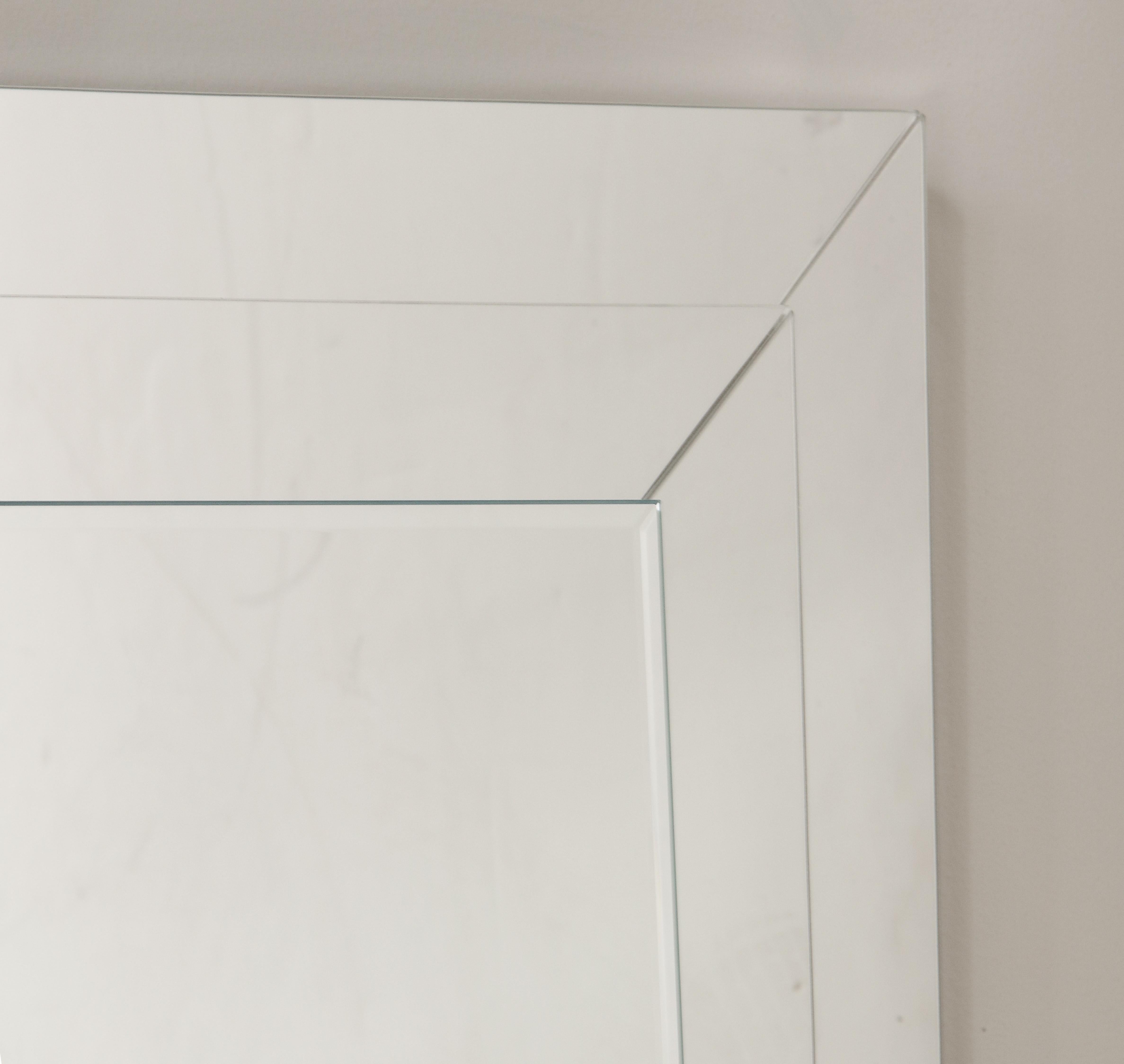 Modern Square Stacked Mirror For Sale