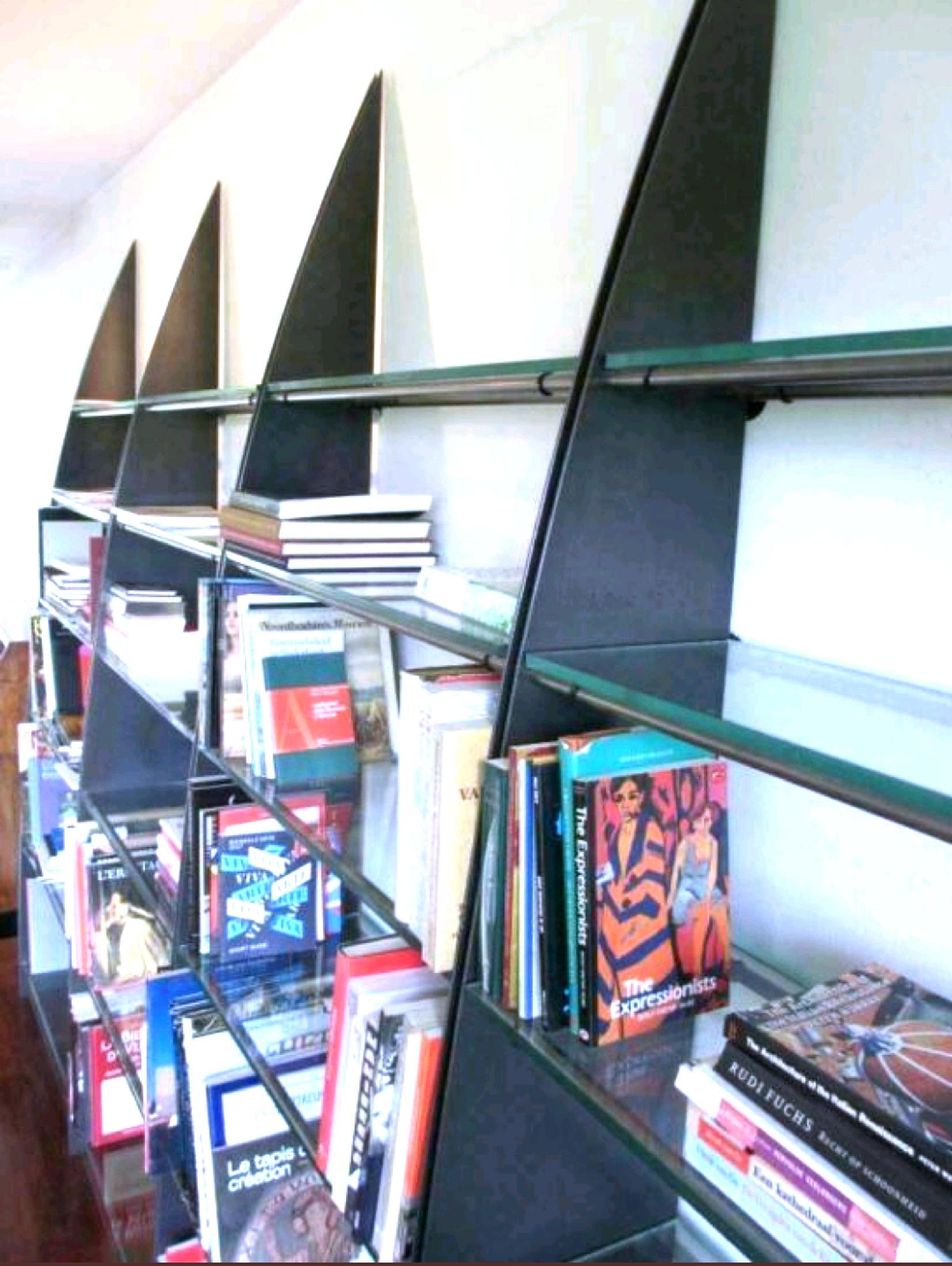 Libreria personalizzata in acciaio e vetro di Johan Bruynseraede, Paesi Bassi, anni '90 in vendita 6