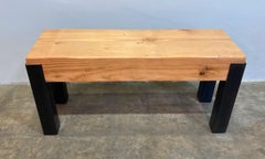 Custom Steel & Reclaimed Fir Beam Bench