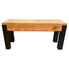 Custom Steel & Reclaimed Fir Beam Bench