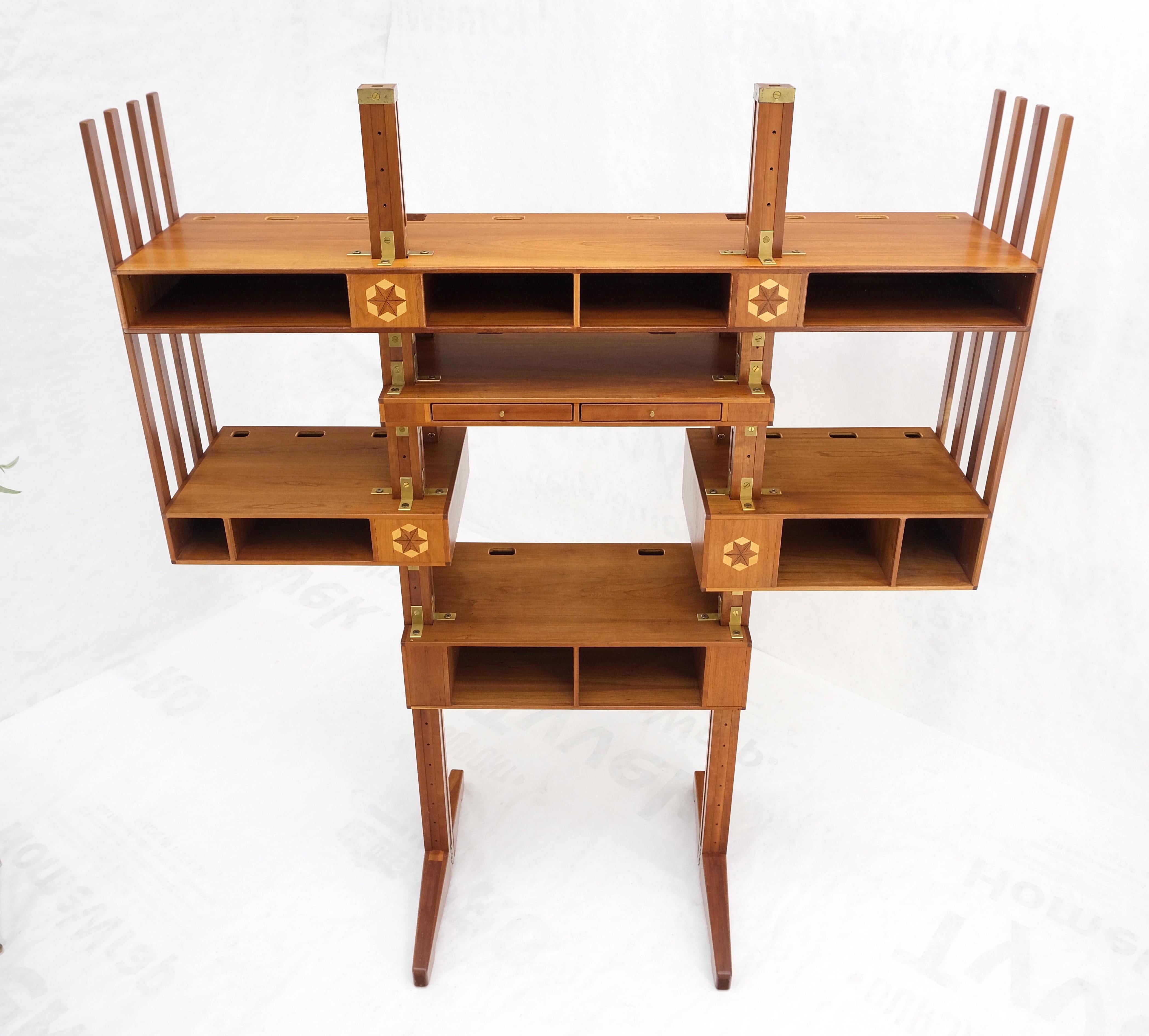 Mid-Century Modern Custom Stereo Equipment Etagere Shelf W/ Sophisticated Concealed Chaise Way Mint For Sale