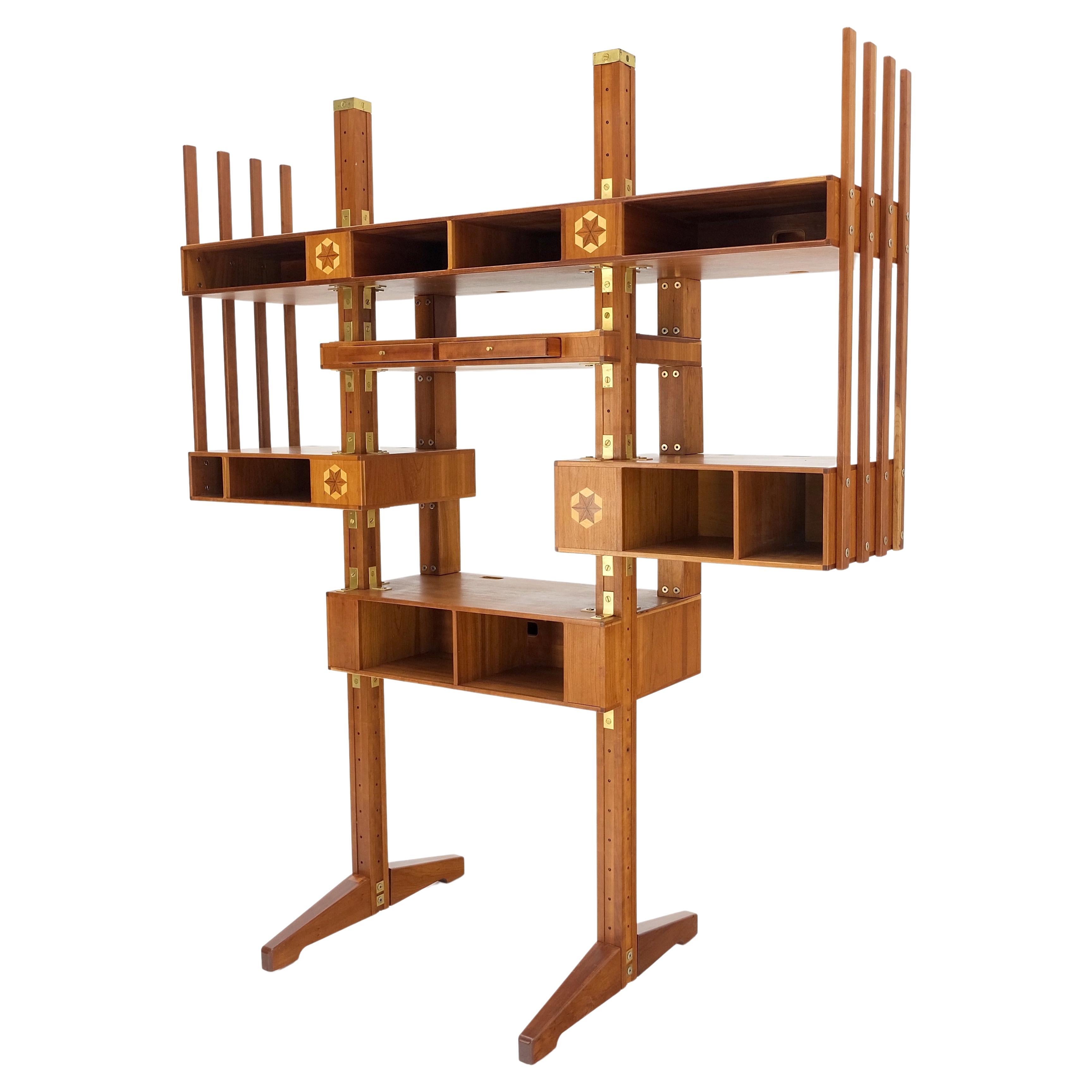 Custom Stereo Equipment Etagere Shelf W/ Sophisticated Concealed Chaise Way Mint For Sale