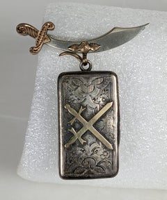 Individuelle Brosche aus Sterling und Gold, Studio VL