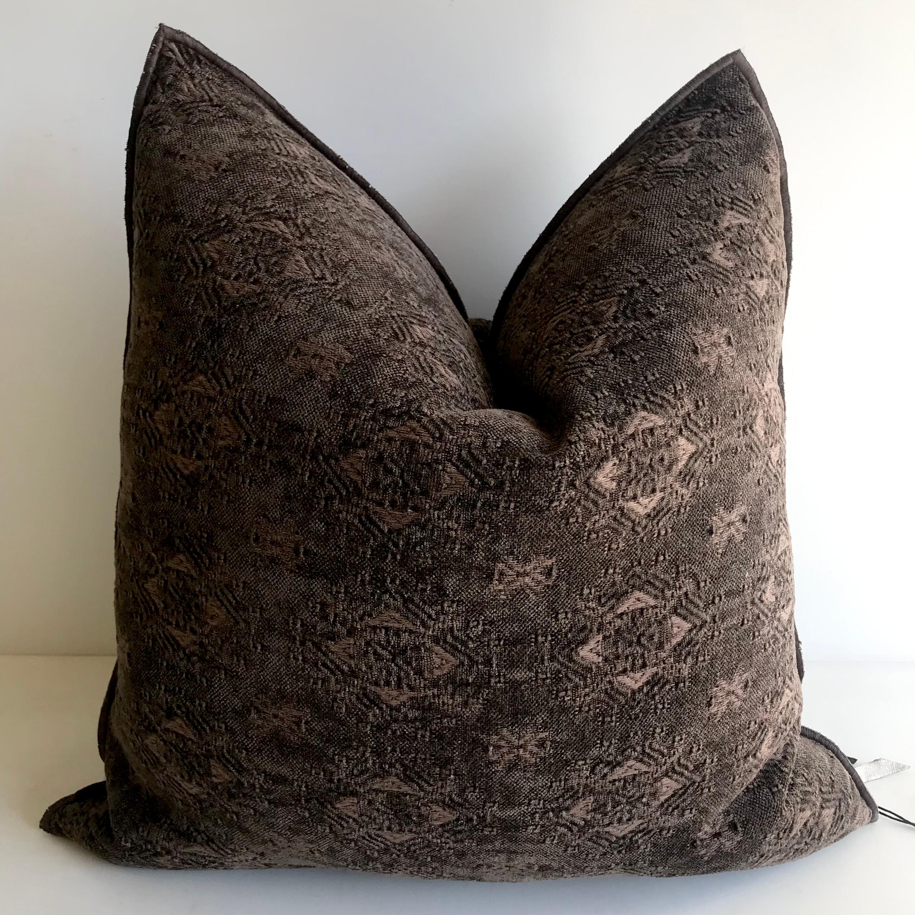 Stone Washed Jacquard French Accent Pillow 1