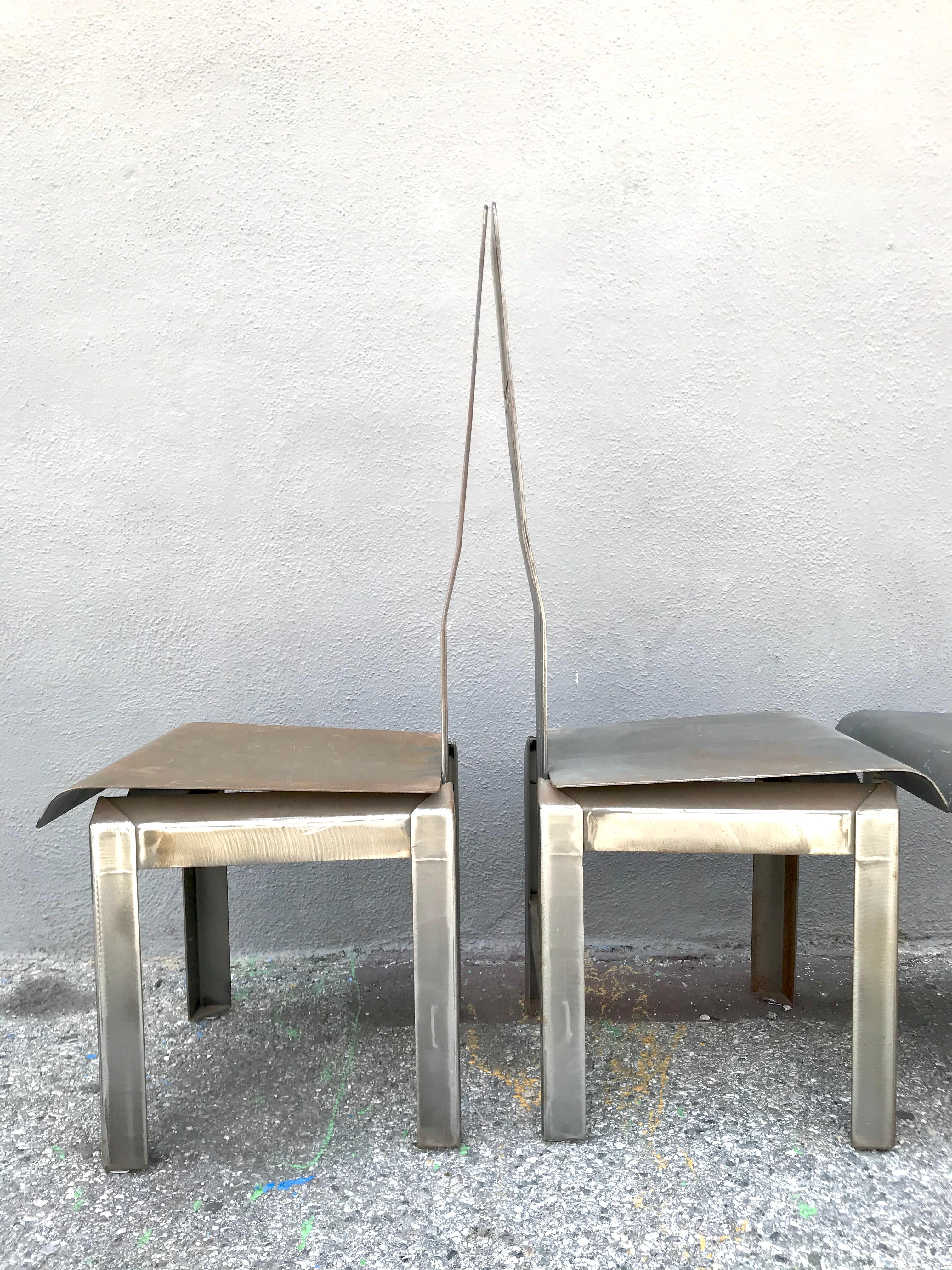Custom Studio Design Steel Dining Chairs 4