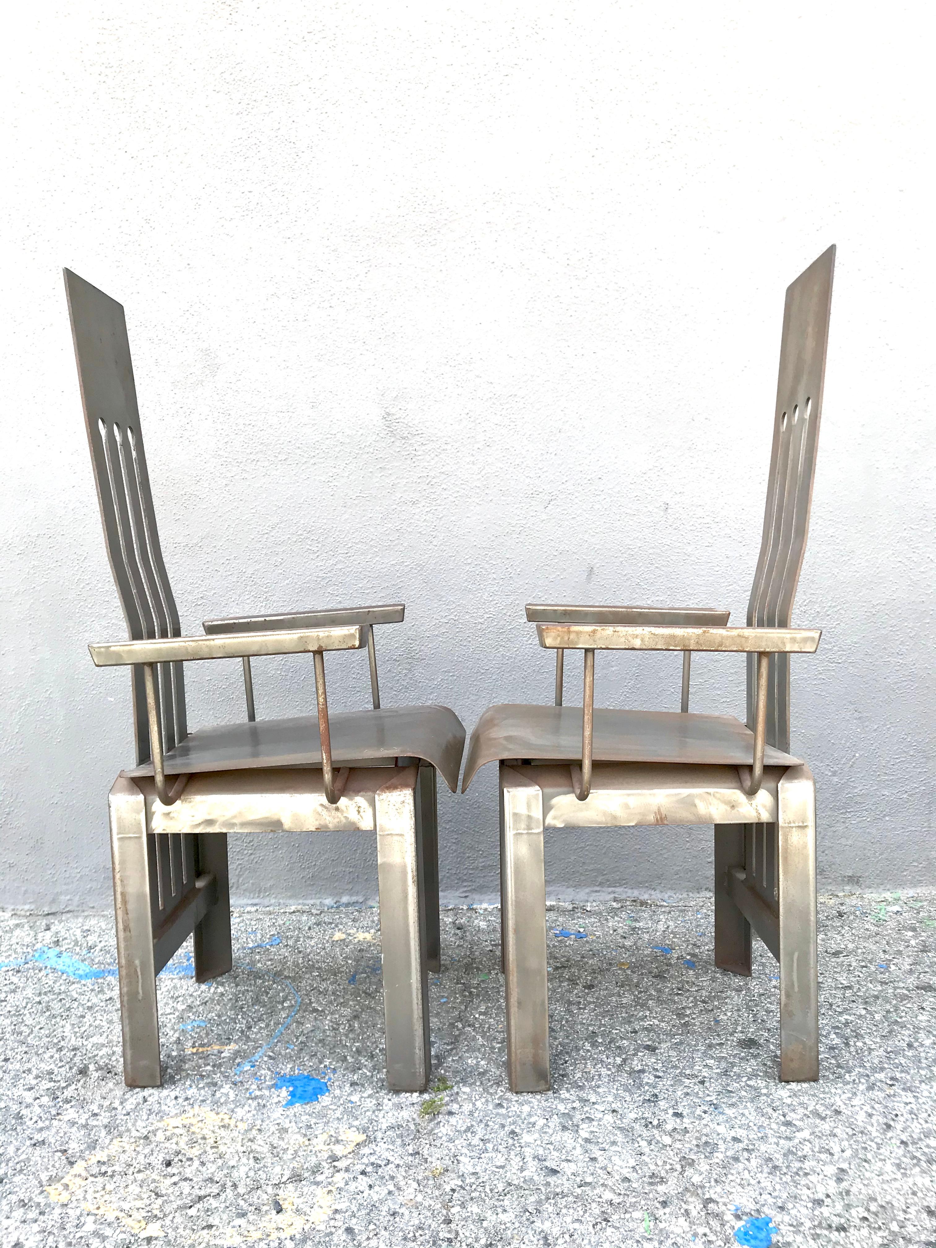 Custom Studio Design Steel Dining Chairs 6