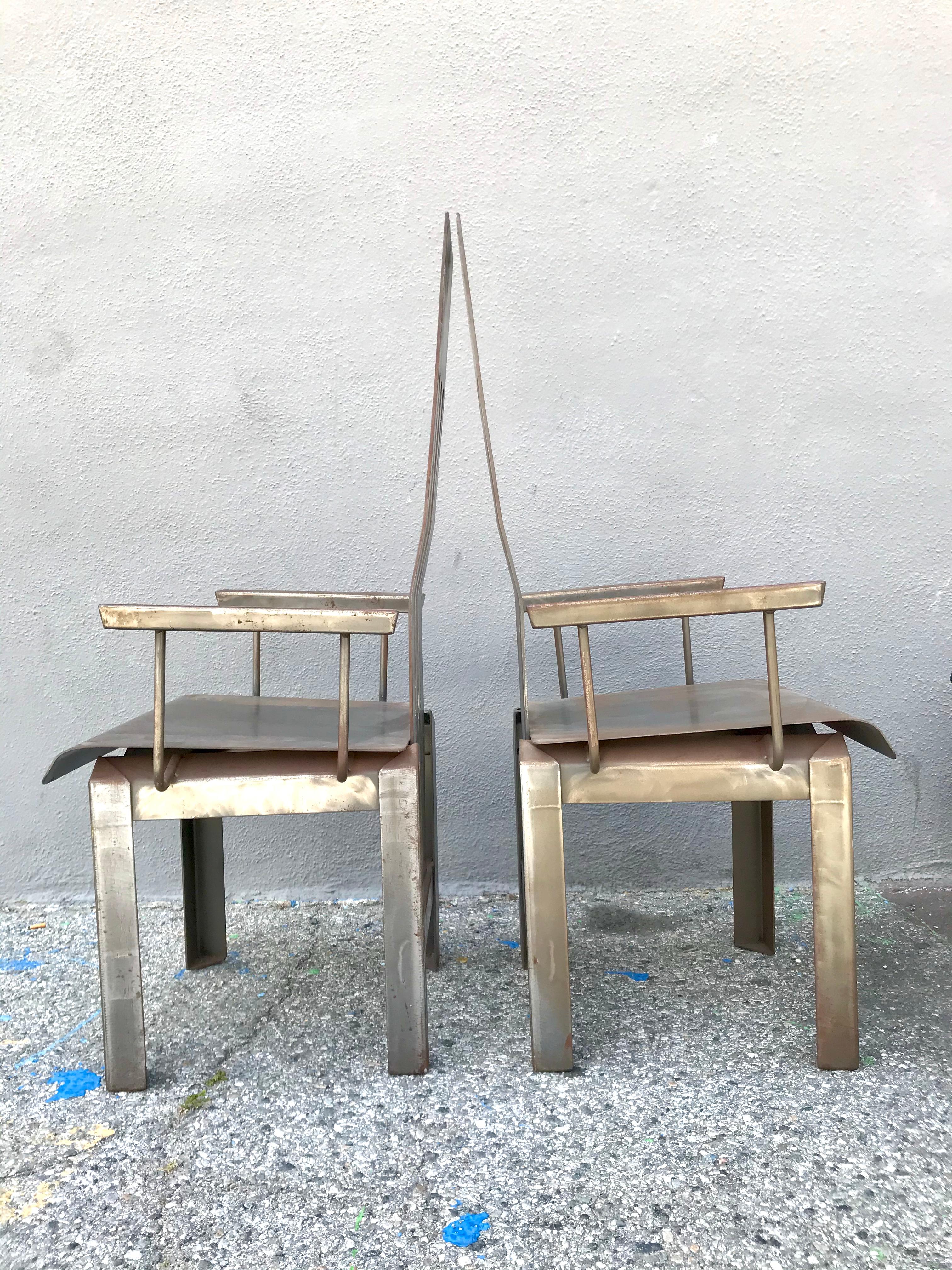 Custom Studio Design Steel Dining Chairs 7