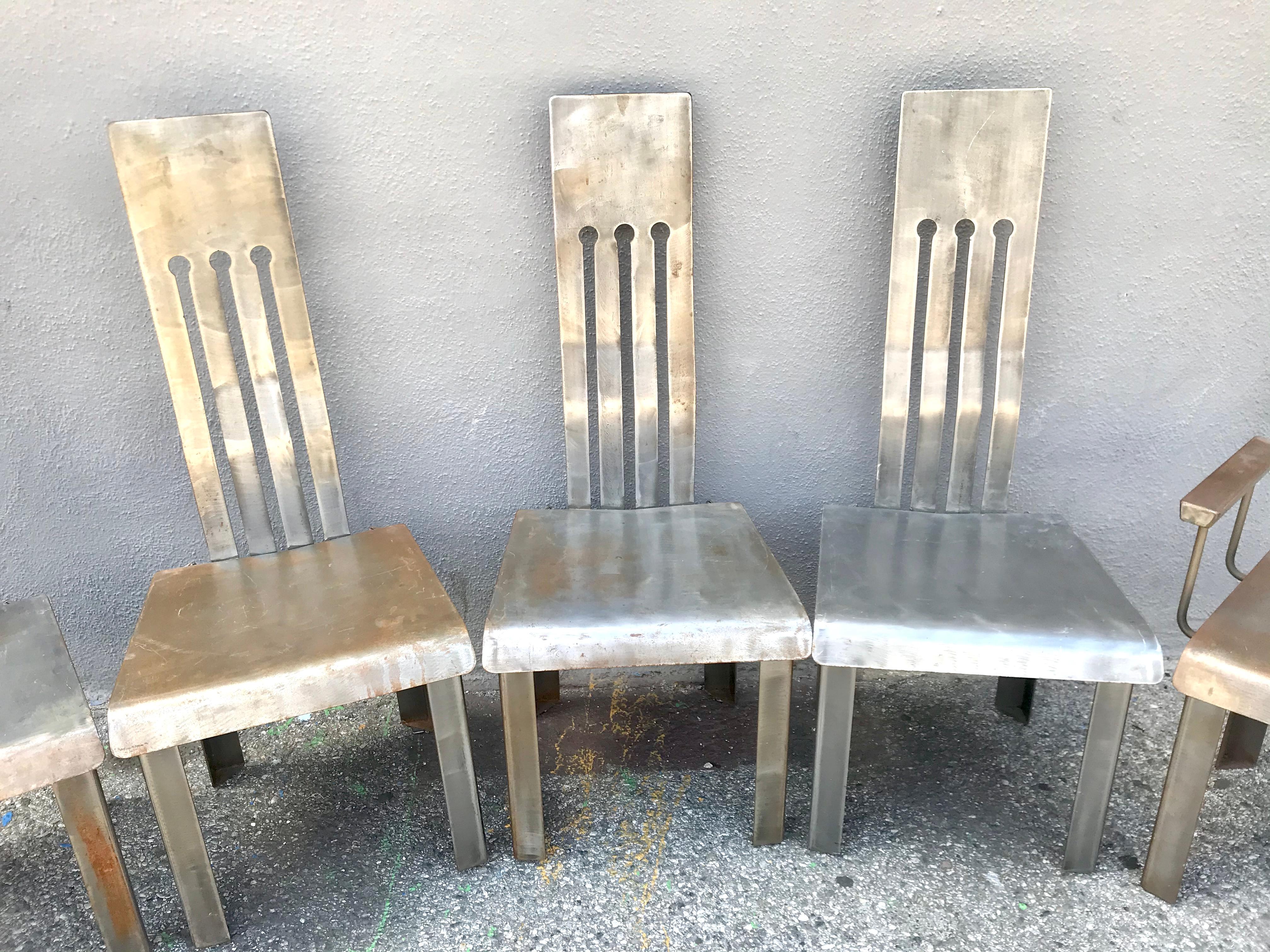American Custom Studio Design Steel Dining Chairs