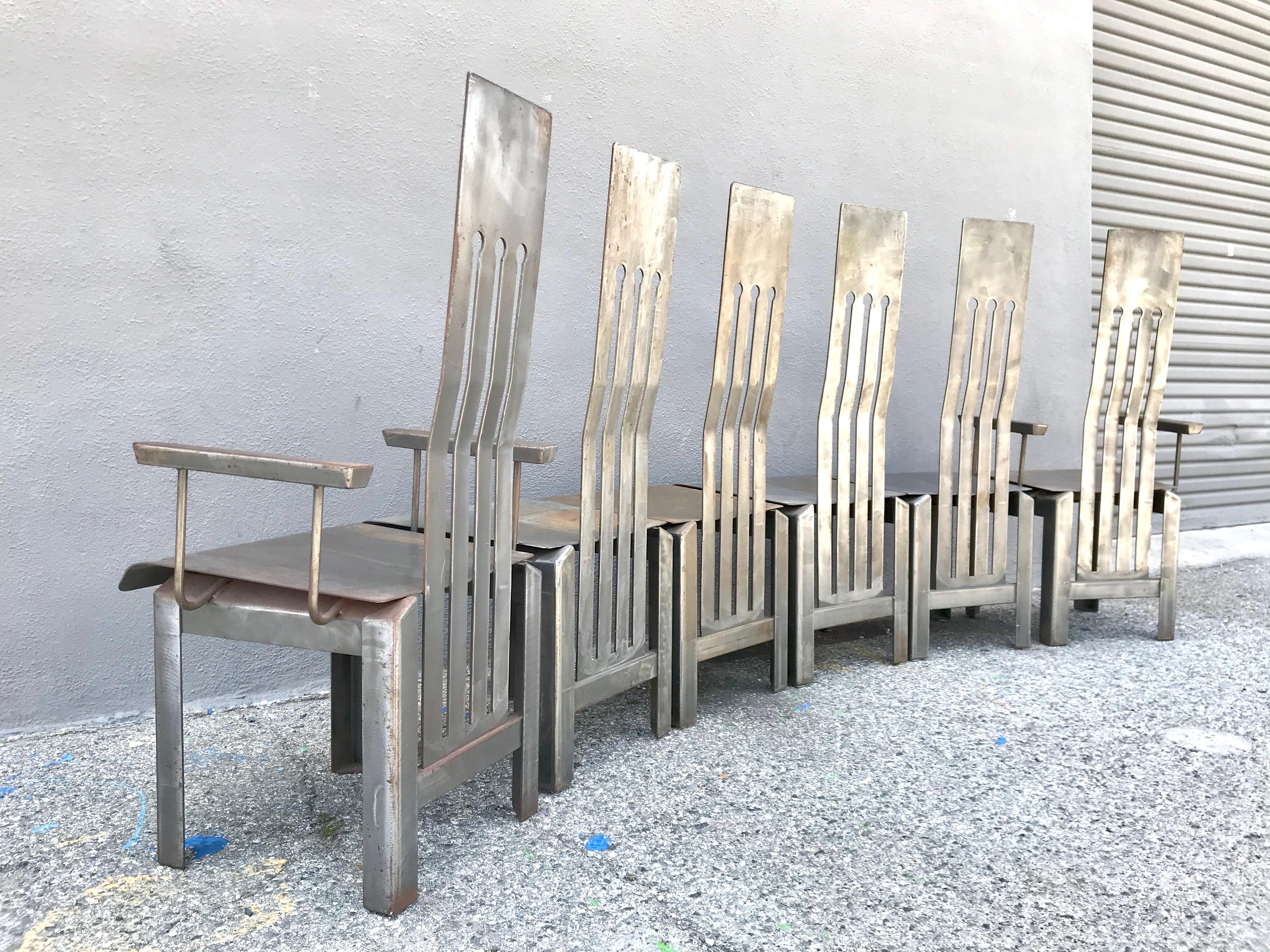 Custom Studio Design Steel Dining Chairs 1