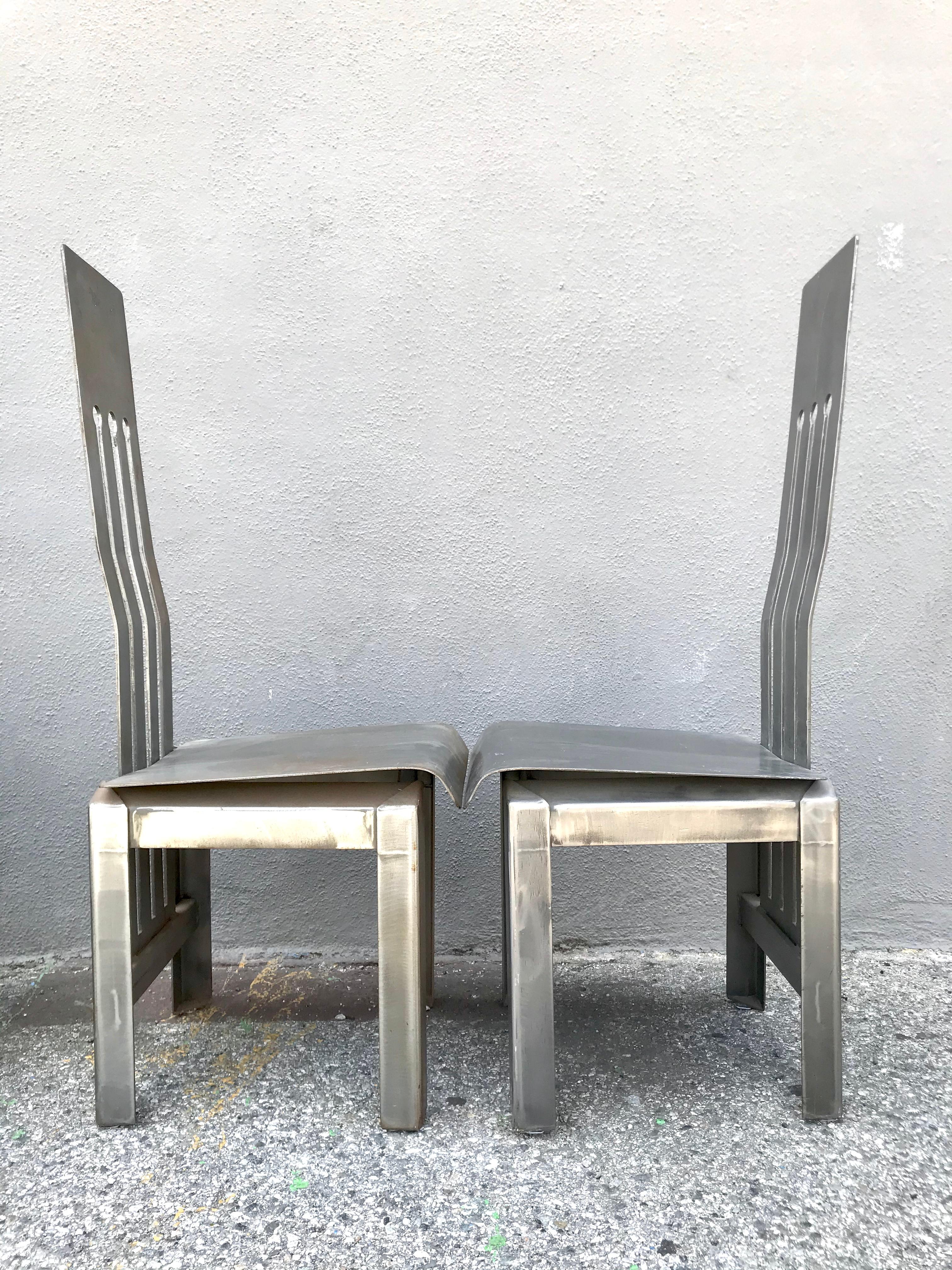 Custom Studio Design Steel Dining Chairs 2