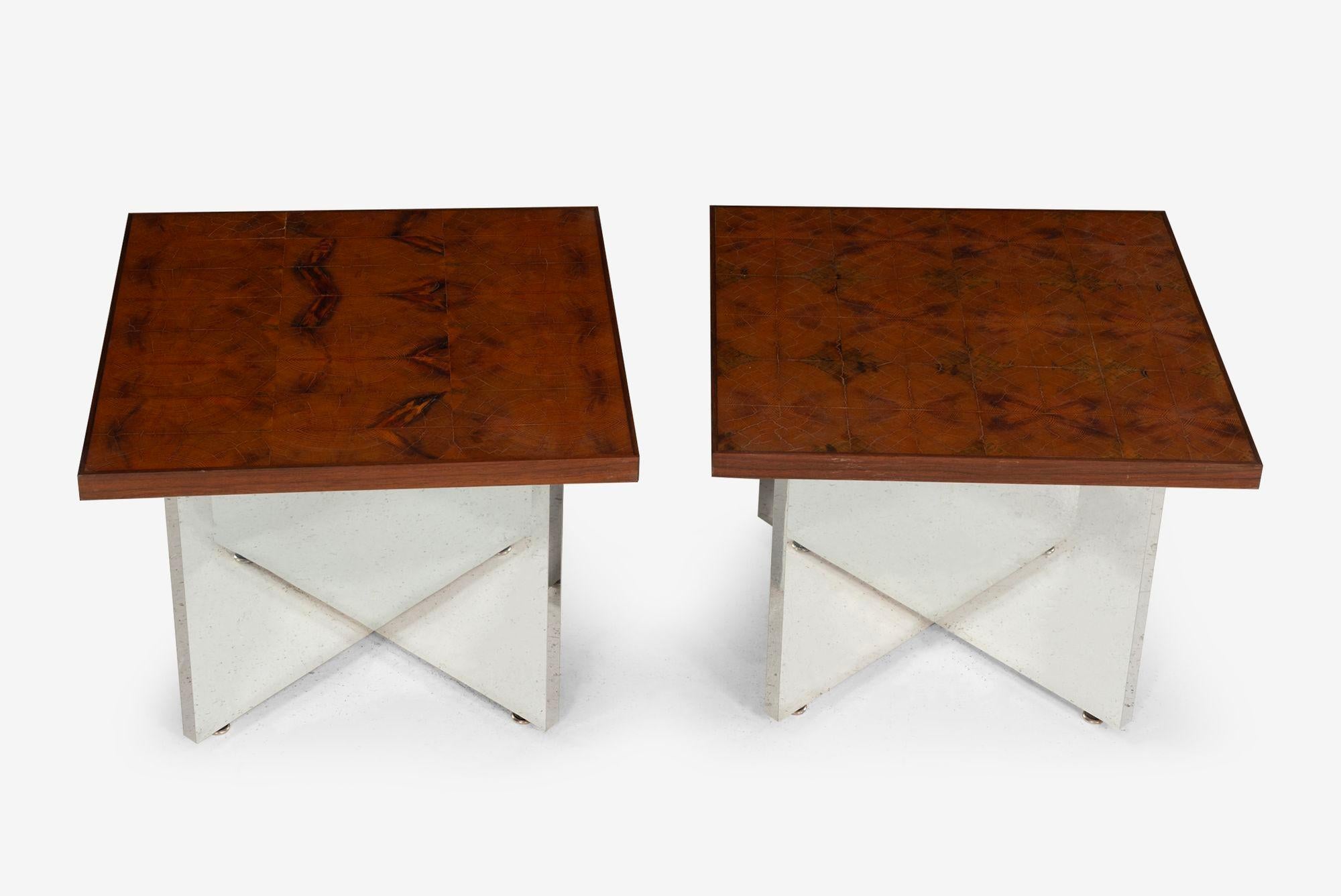 American Custom Studio End Tables by Roberto Sorrondeguy For Sale
