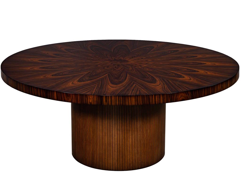 Custom Sunburst Modern Round Dining Table by Carrocel In New Condition In North York, ON