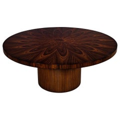 Custom Sunburst Modern Round Dining Table by Carrocel