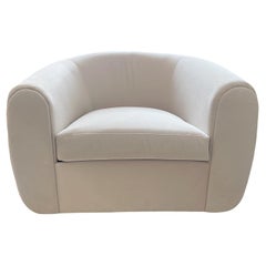 Custom Upholstered Velvet Swivel Chairs