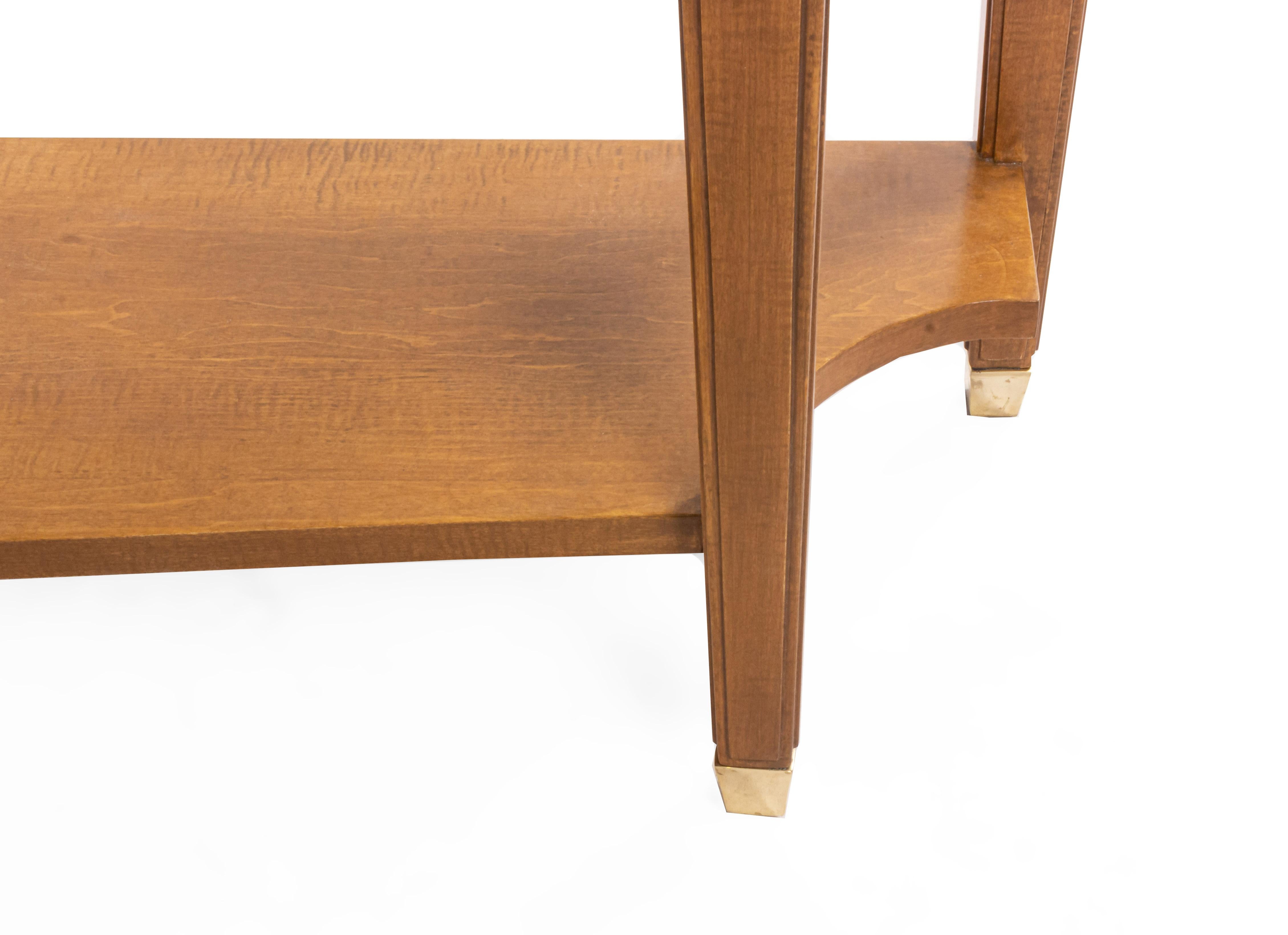 Table console en sycomore faite sur mesure dans le style de Lucien Rollin en vente 1