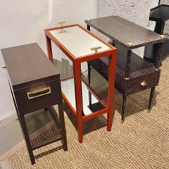 Red Lacquer "T" Table