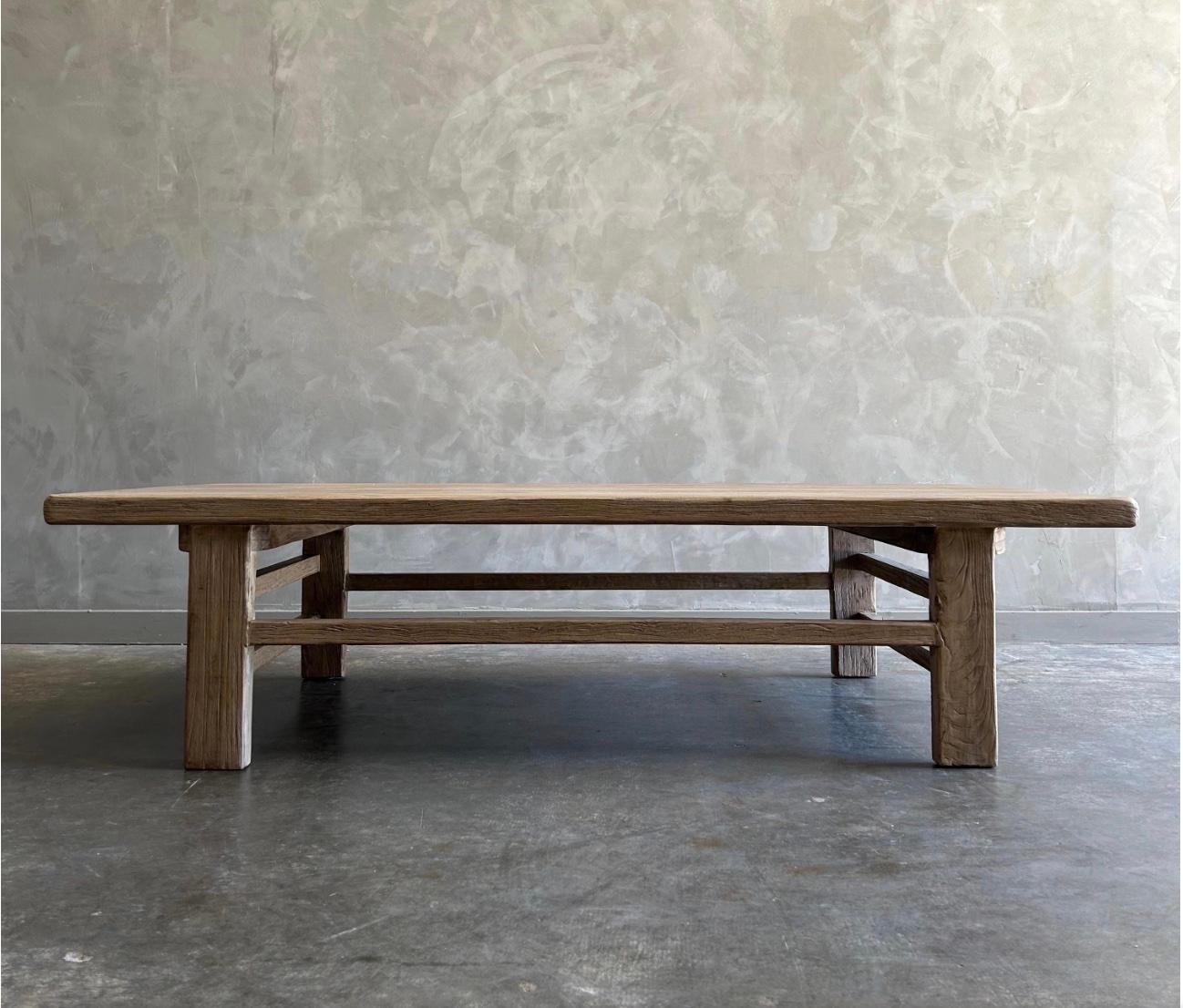 Elm **CUSTOM TABLE** for NATALIE Lucas Coffee Table Natural For Sale