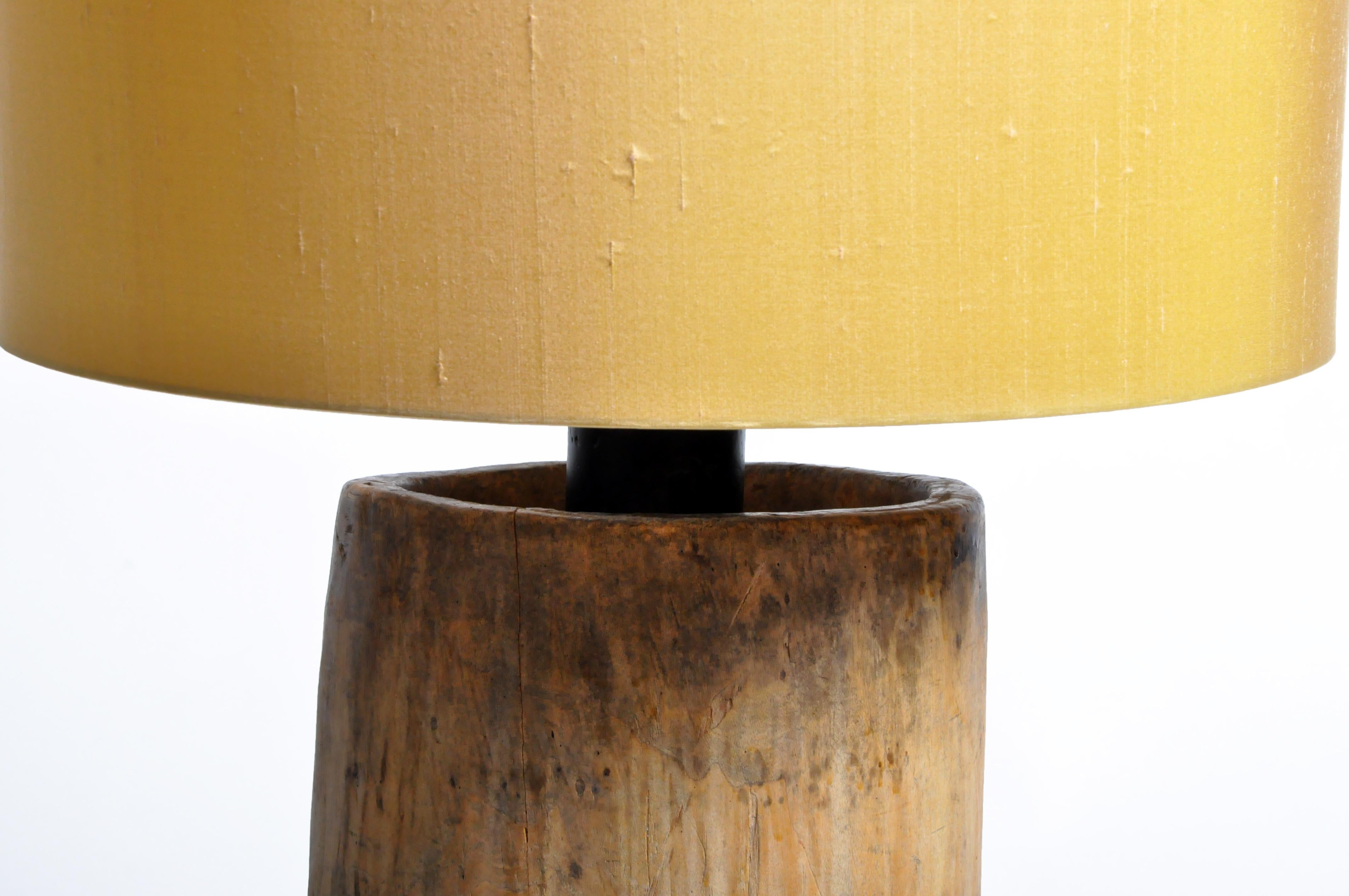 North American Custom Table Lamp Made from Reclaimed Wood