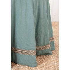 Custom Table Skirt with Antique French 19th Century Trim
