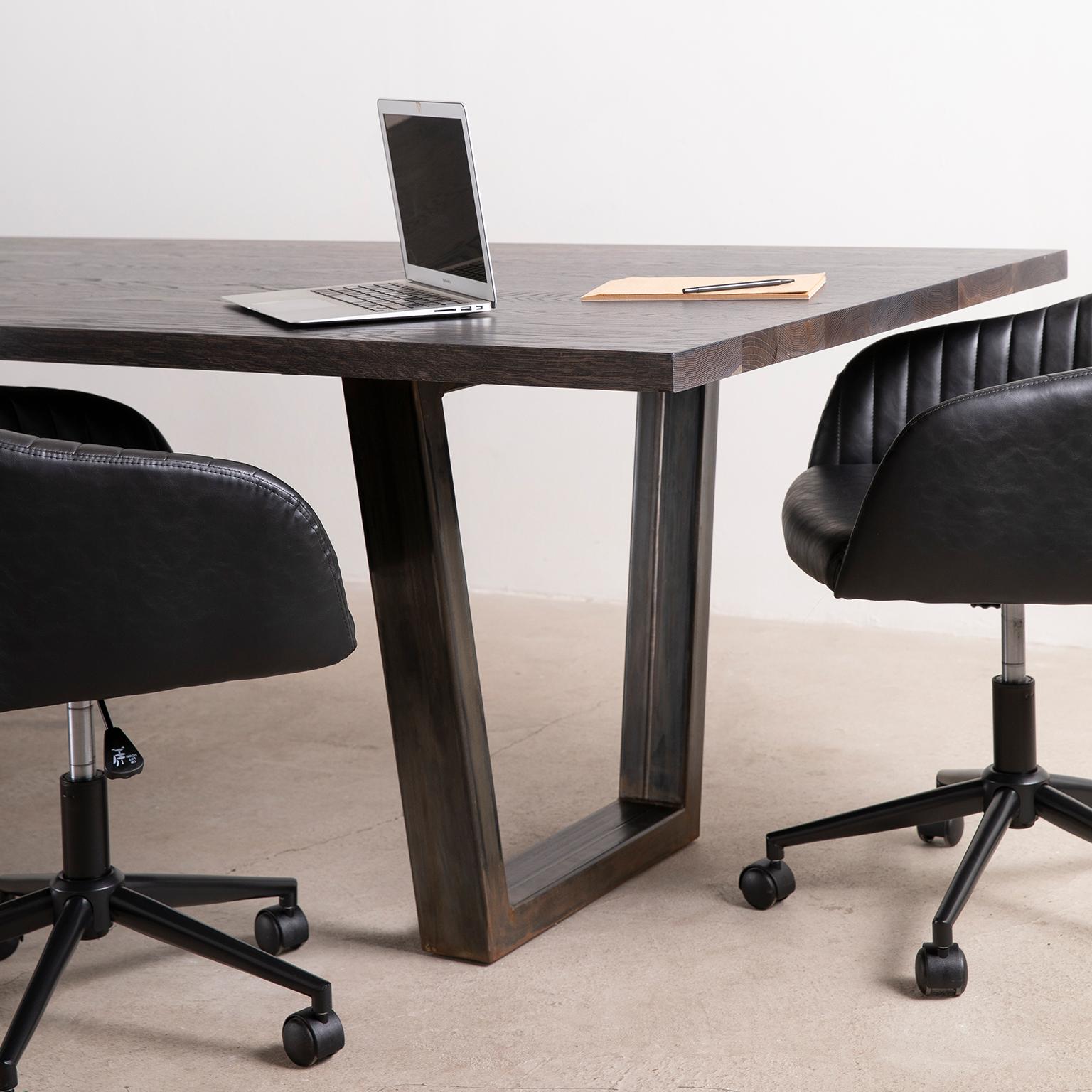 The Taper Conference Table is a functional piece of furniture designed for the modern office environment. The table’s sturdy tapered legs and sleek North American hardwood top give it a tasteful contemporary look. The tapered legs also provide