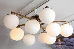 Dieci montature a incasso a globo in vetro opalino