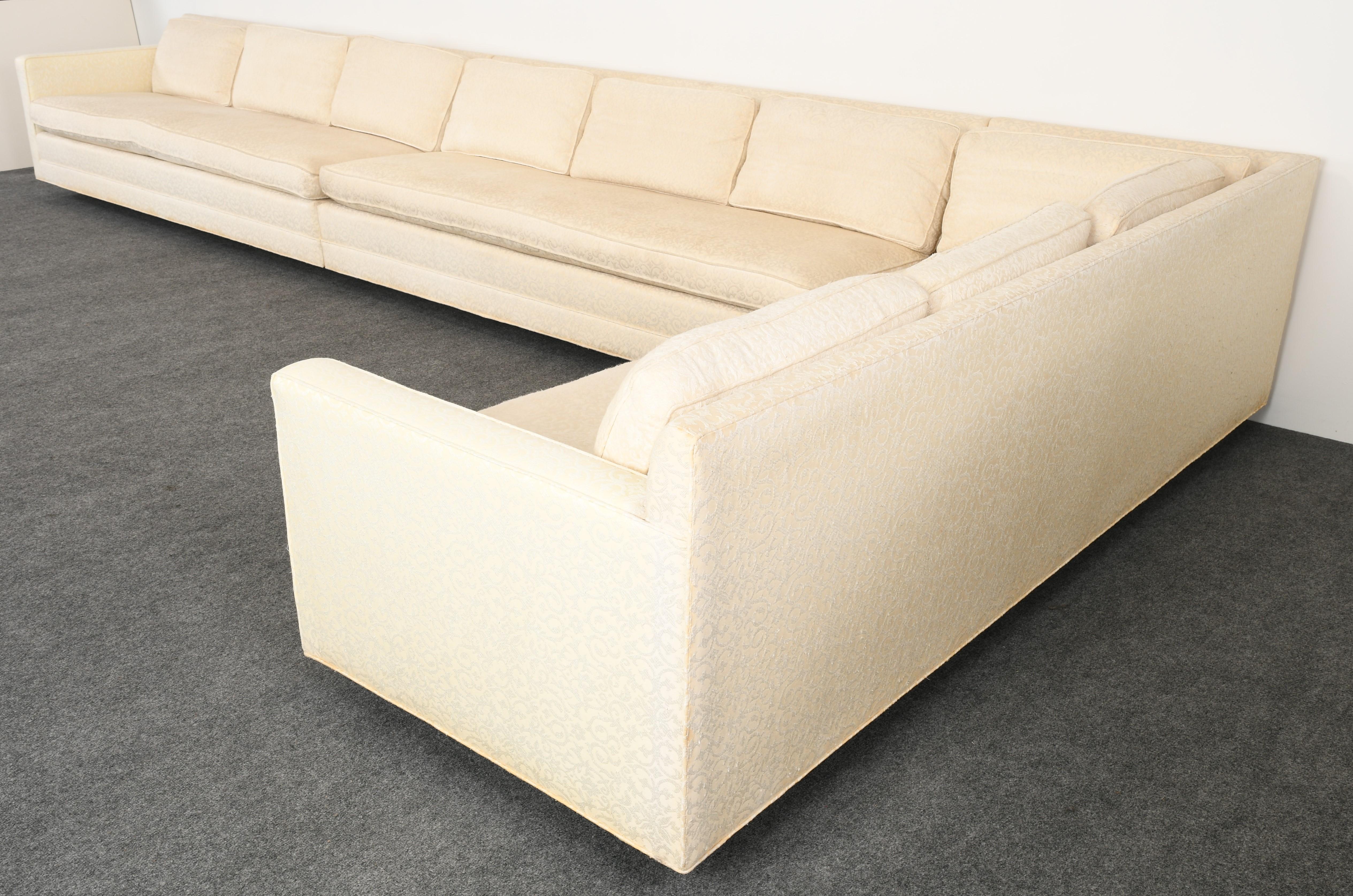 American Custom Three-Piece Sectional Sofa, New York, 1960s