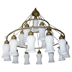 Custom Three-Tier Egyptian Teardrop Chandelier