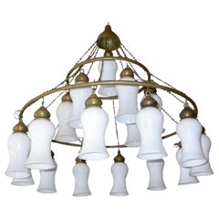 Custom Three-Tier Egyptian Teardrop Chandelier