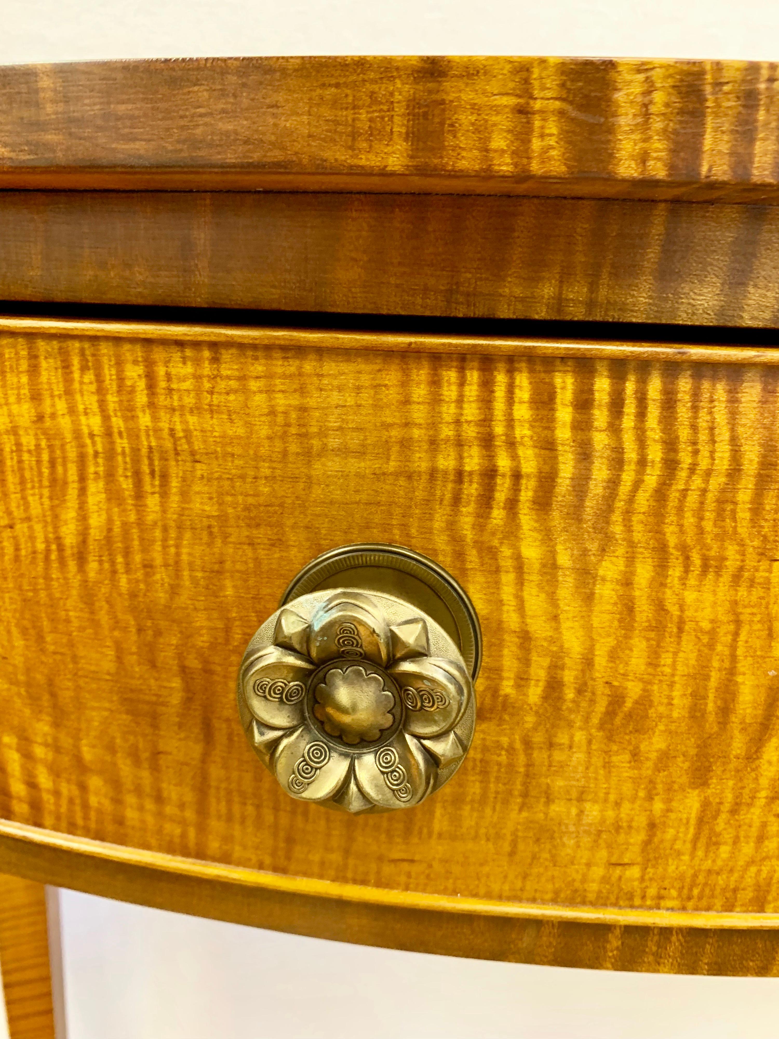 American Custom Tiger Maple Sideboard Credenza Buffet by Charles Dewey Bennington Vermont