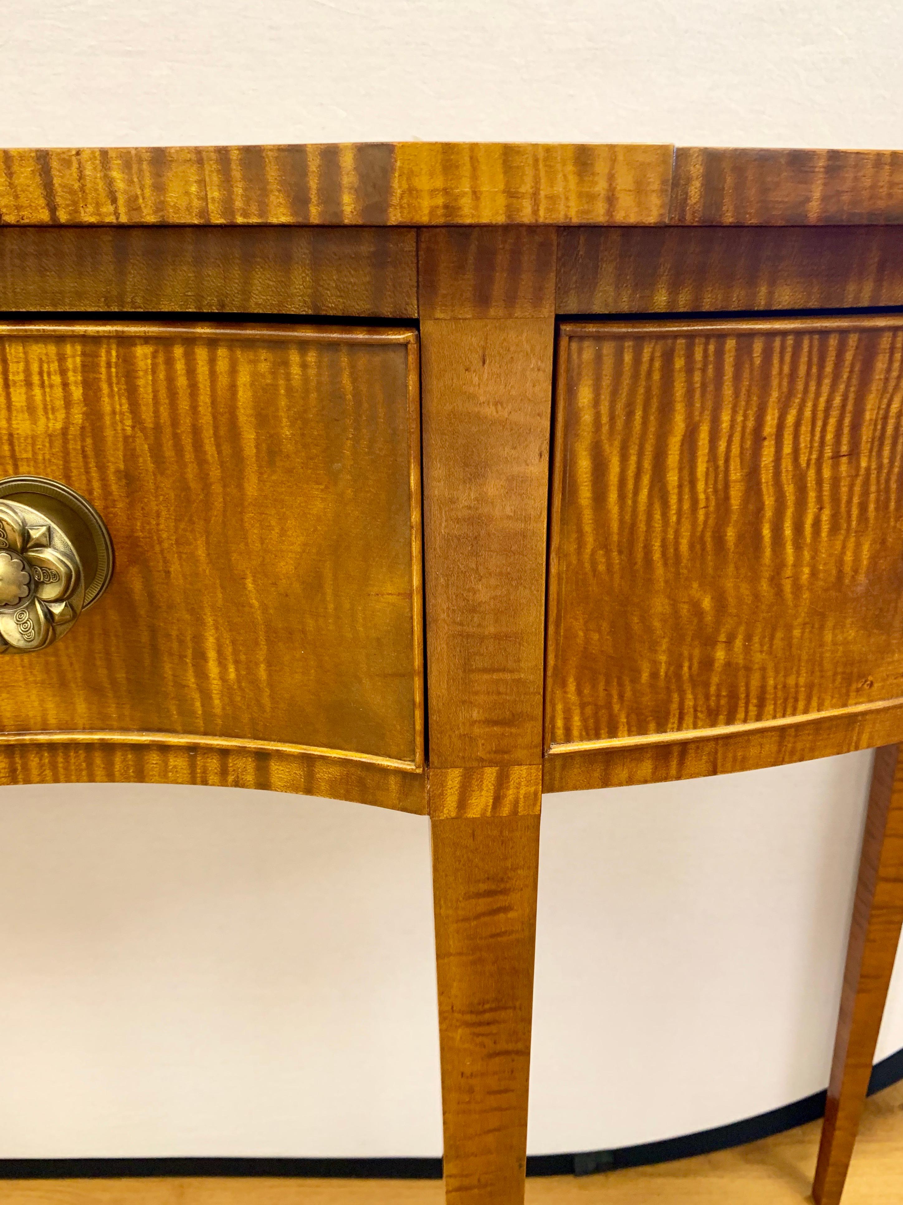 Custom Tiger Maple Sideboard Credenza Buffet by Charles Dewey Bennington Vermont 1