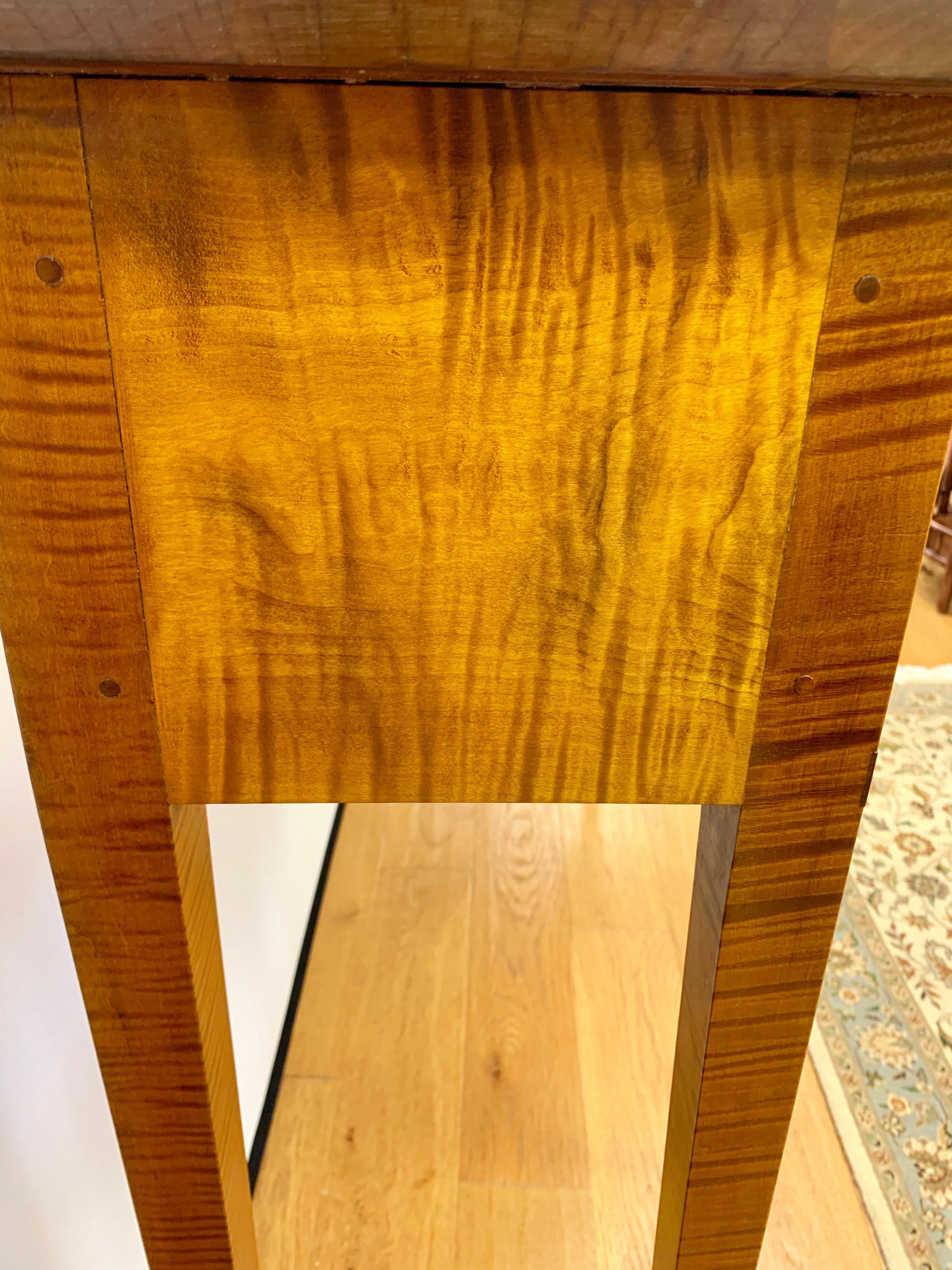 Custom Tiger Maple Sideboard Credenza Buffet by Charles Dewey Bennington Vermont 2