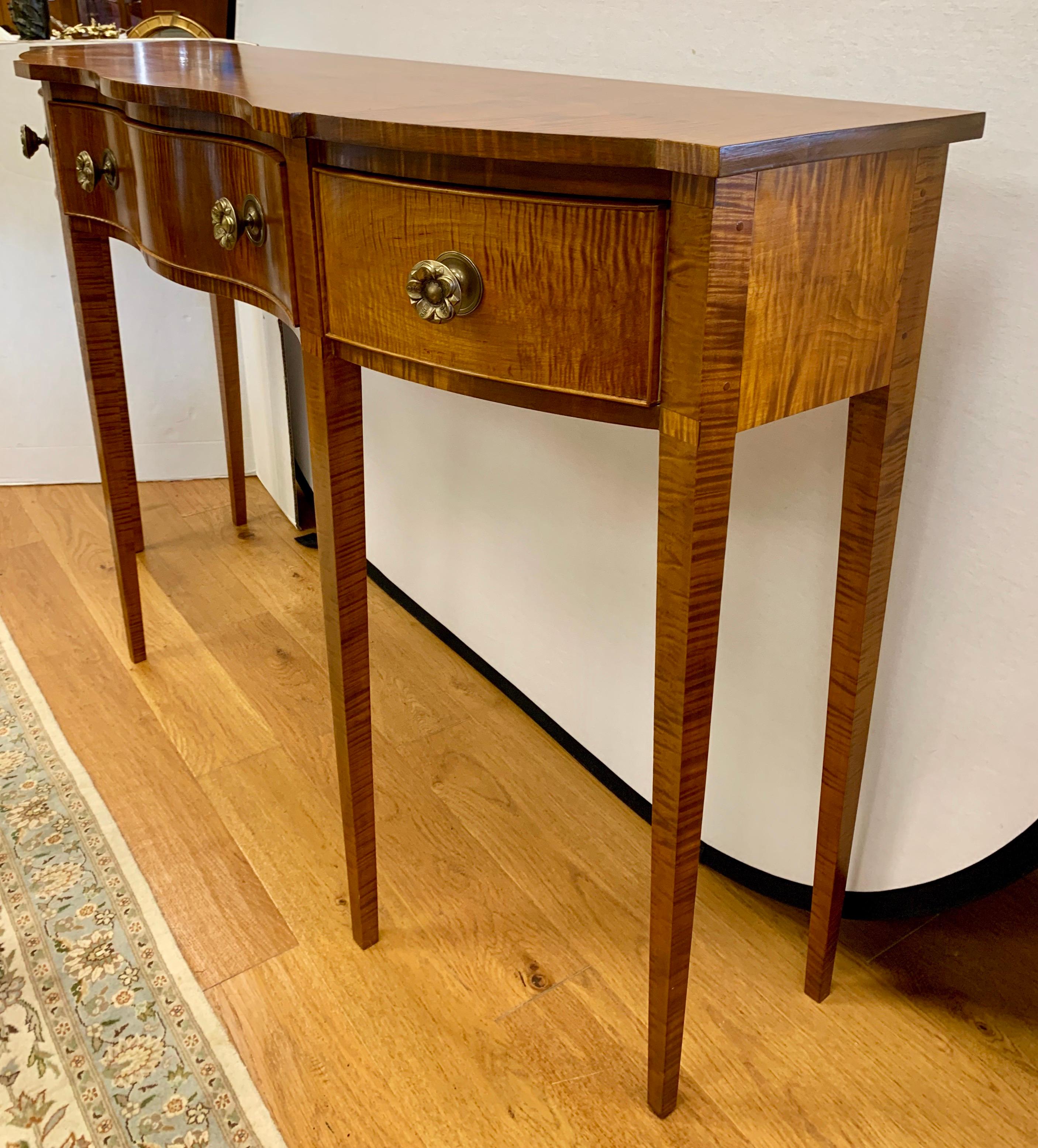 Custom Tiger Maple Sideboard Credenza Buffet by Charles Dewey Bennington Vermont 3