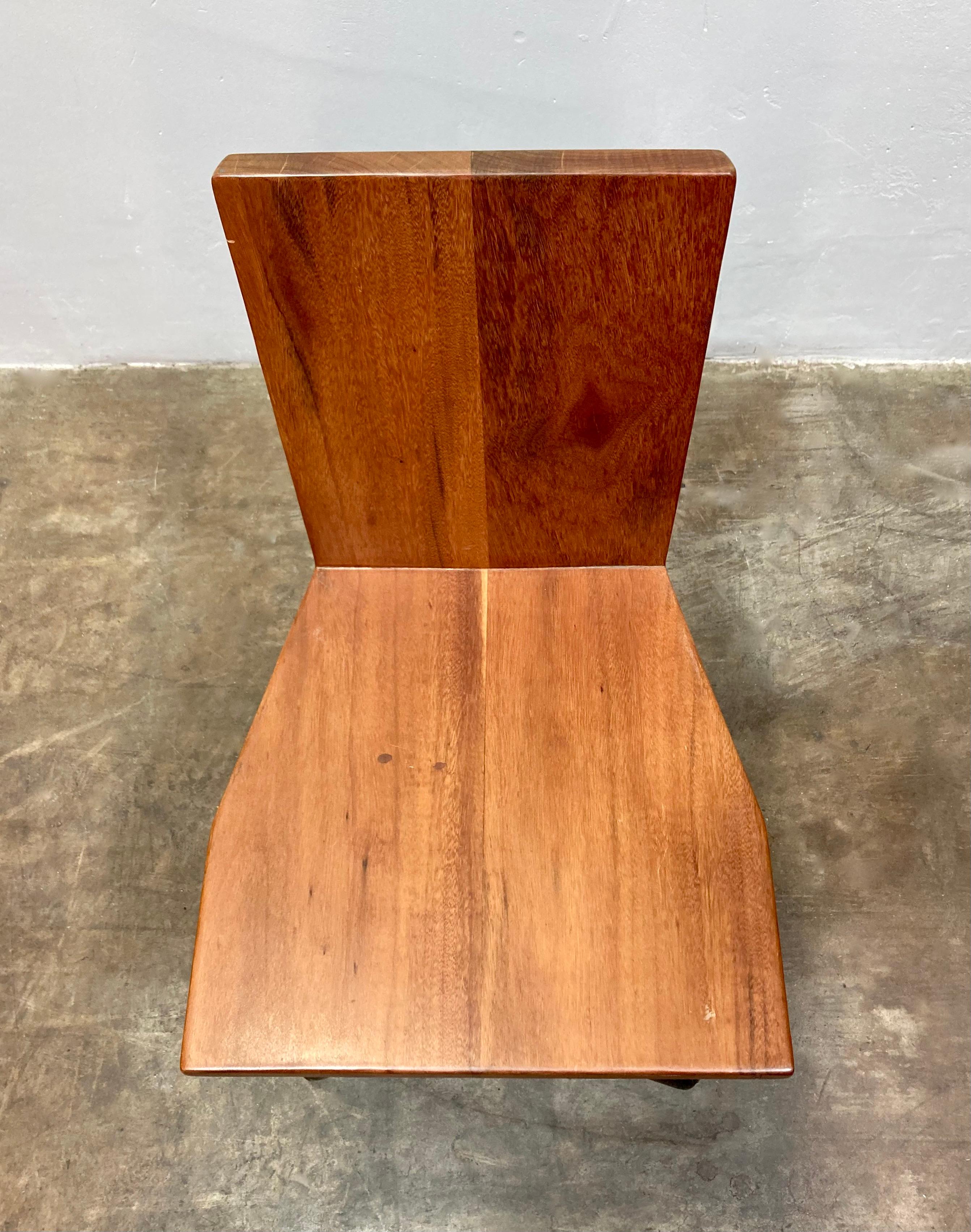 Sedie da pranzo personalizzate in legno di tigre (set di 4) In condizioni buone in vendita a Alhambra, CA