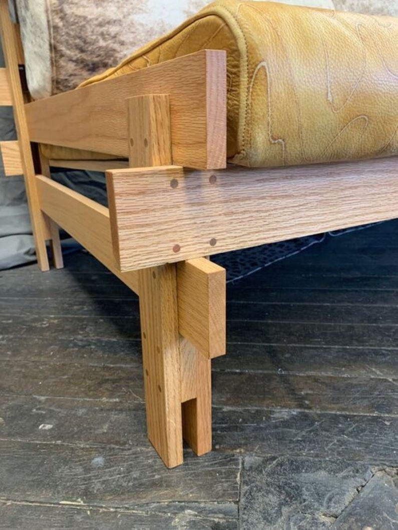 Custom Tonico Leather Sofa by Brit Kleinman of AVO In Good Condition For Sale In Hudson, NY
