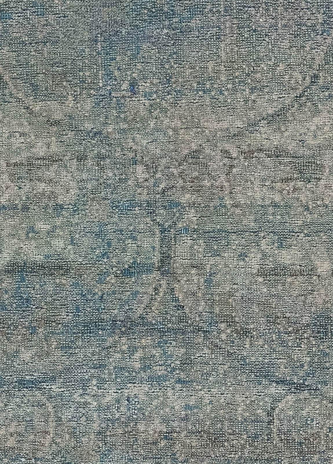Tapis traditionnel en soie et laine nouée à la main, fait sur mesure par Doris Leslie Blau
Taille : 111 × 116 cm (3'8