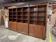 Custom Traditional Large Mahogany Bookcase by Leighton Hall - Made -To -Order