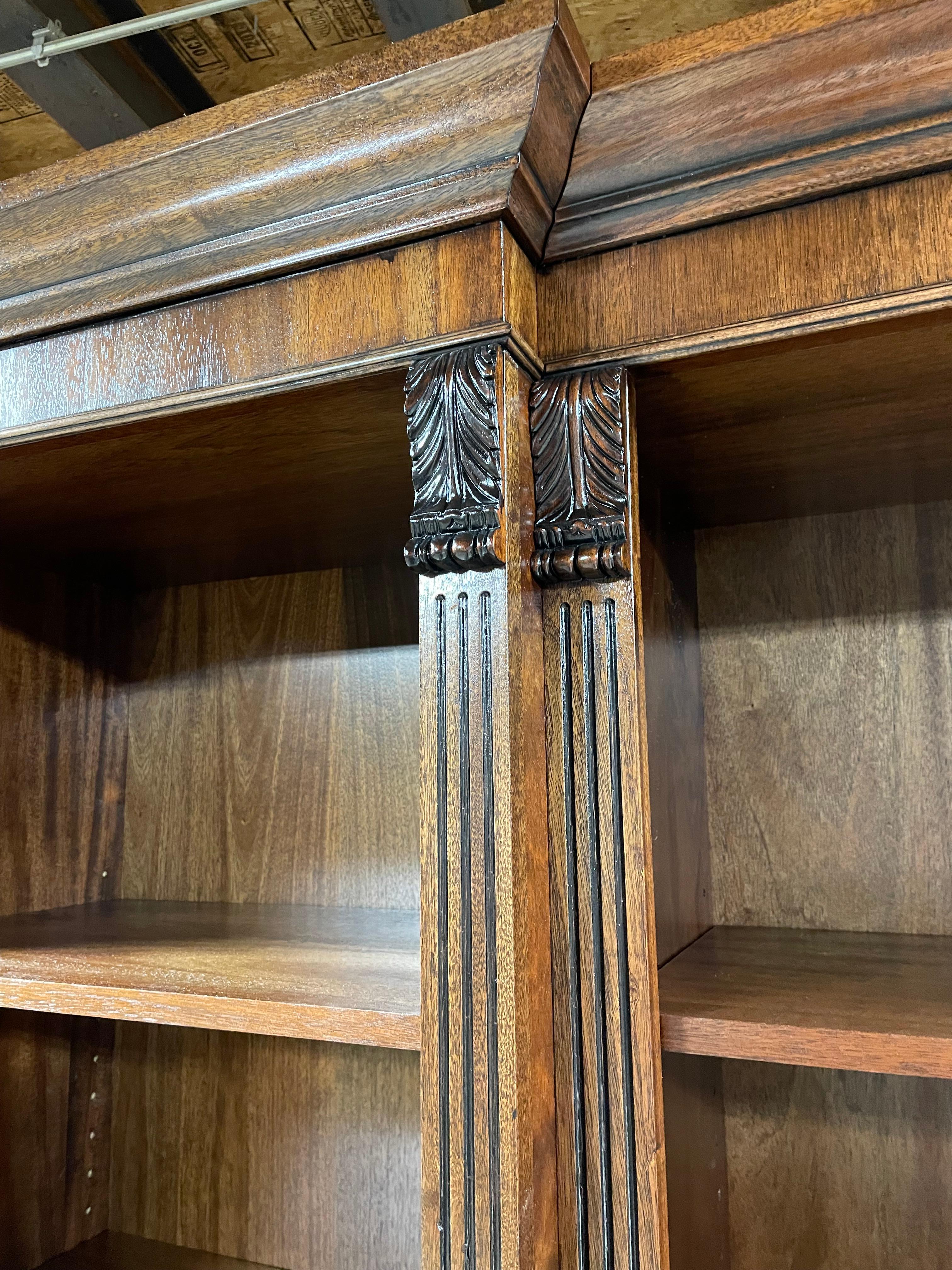 Contemporary Custom Traditional Large Mahogany Bookcase by Leighton Hall - Made -To -Order For Sale