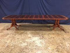 Custom Traditional Scallop Cornered Mahogany Dining Table by Leighton Hall
