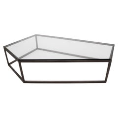 Custom Trapezoidal Glass Coffee Table