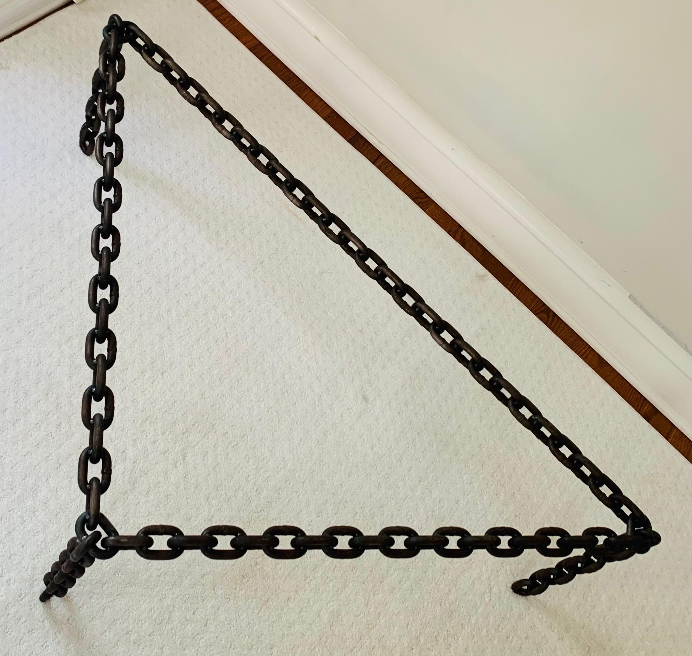 Custom Triangular Chain-Link Coffee Table 2